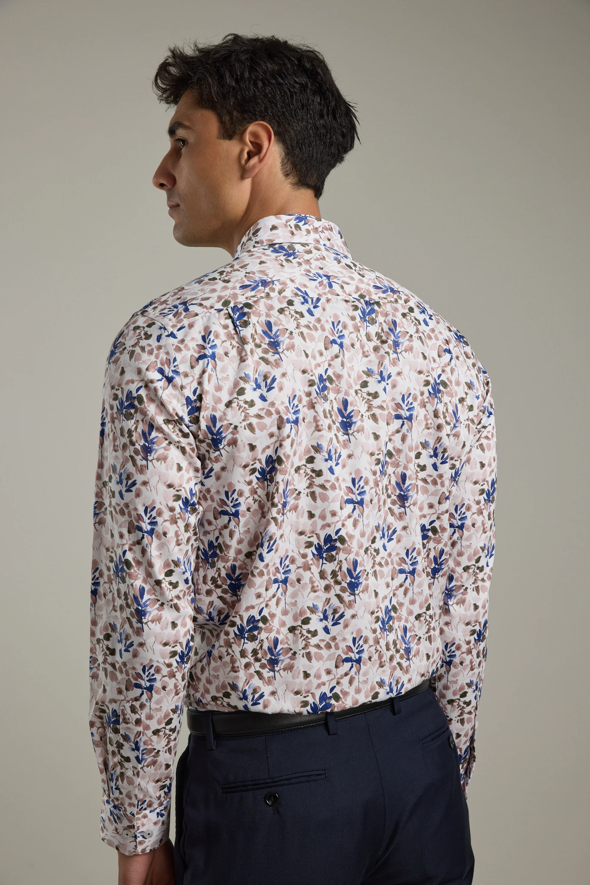 Lyon Print Business Shirt - Image 8