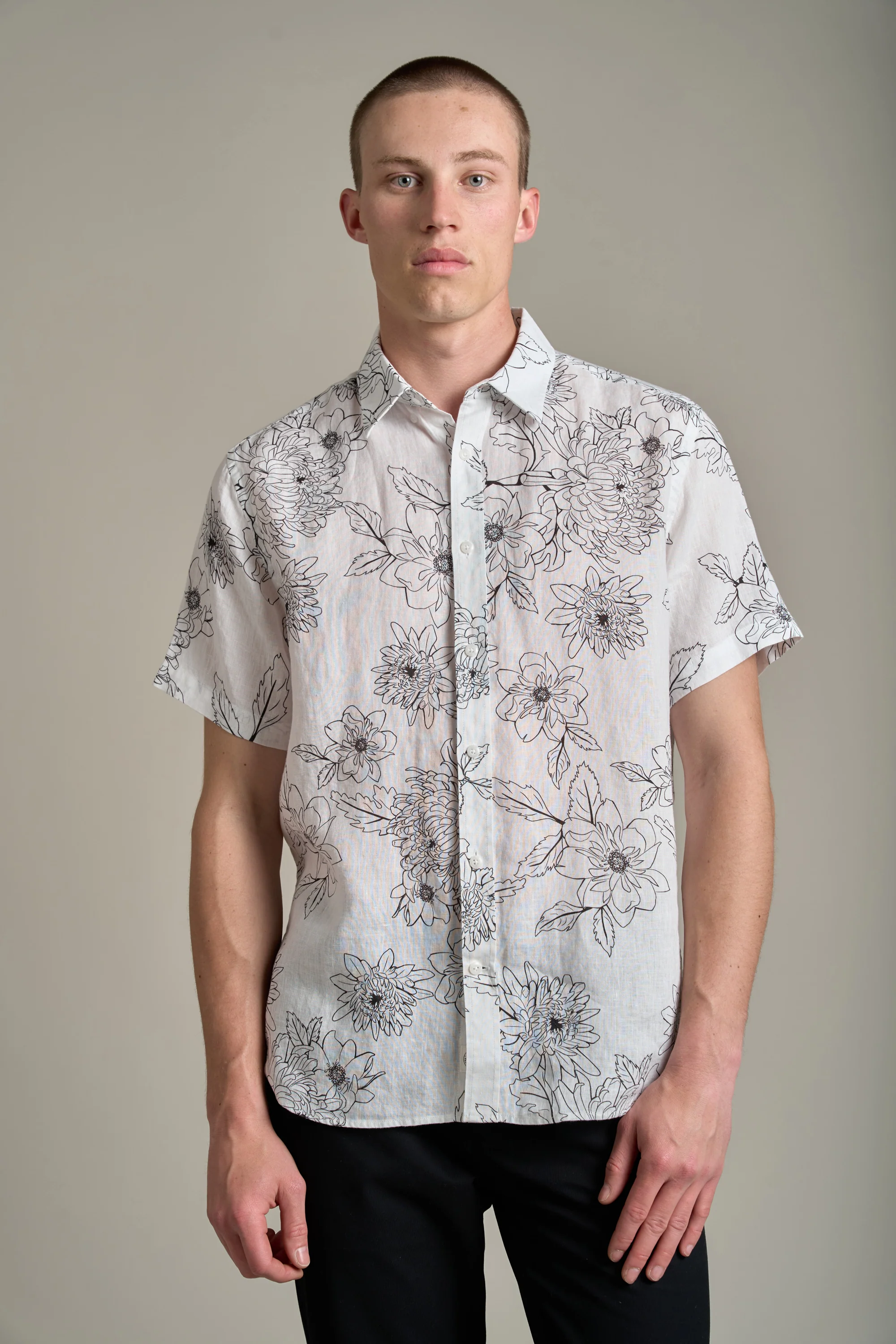 Maldon Linen Print Shirt - Image 2