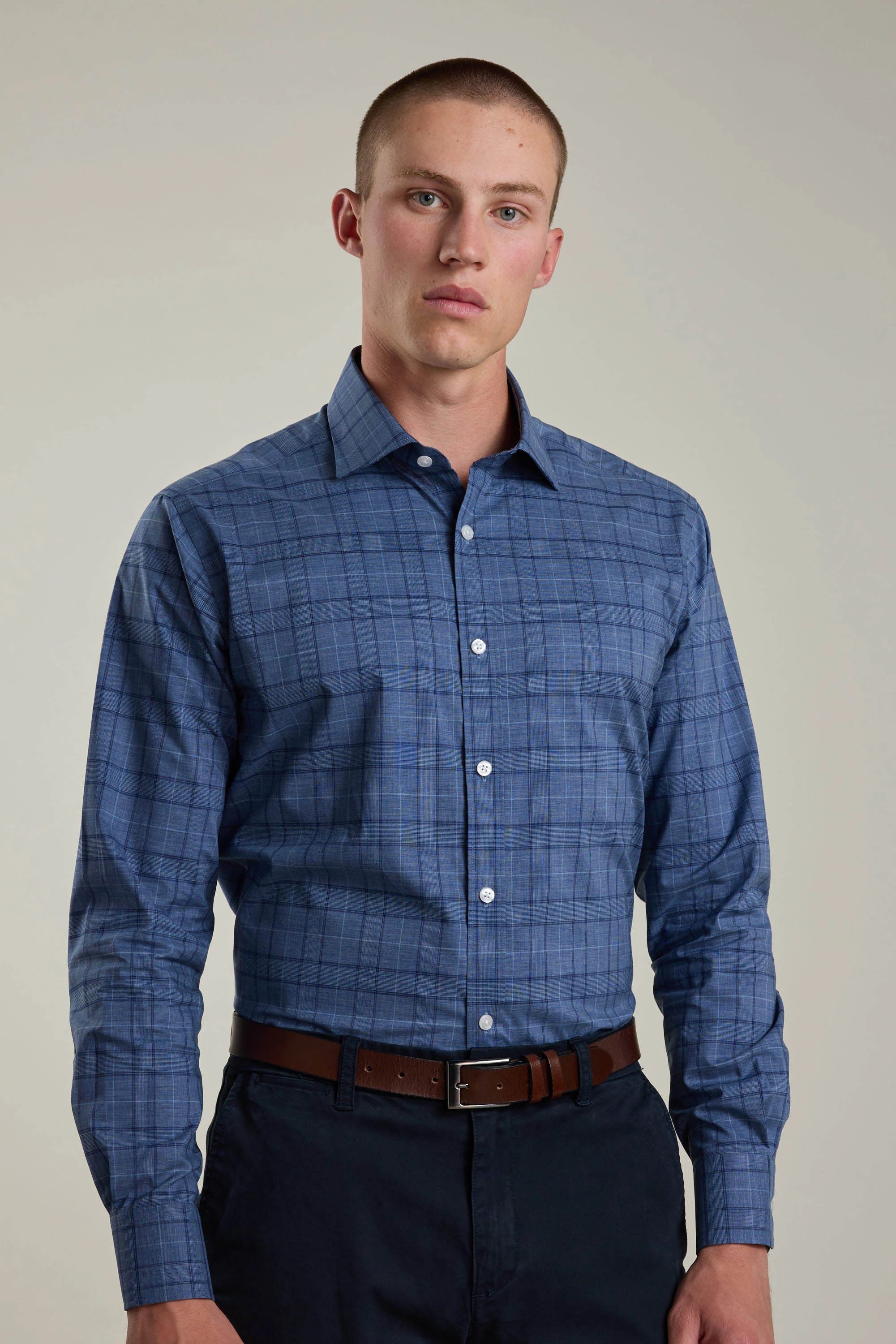 Marr Check Business Shirt - Image 3
