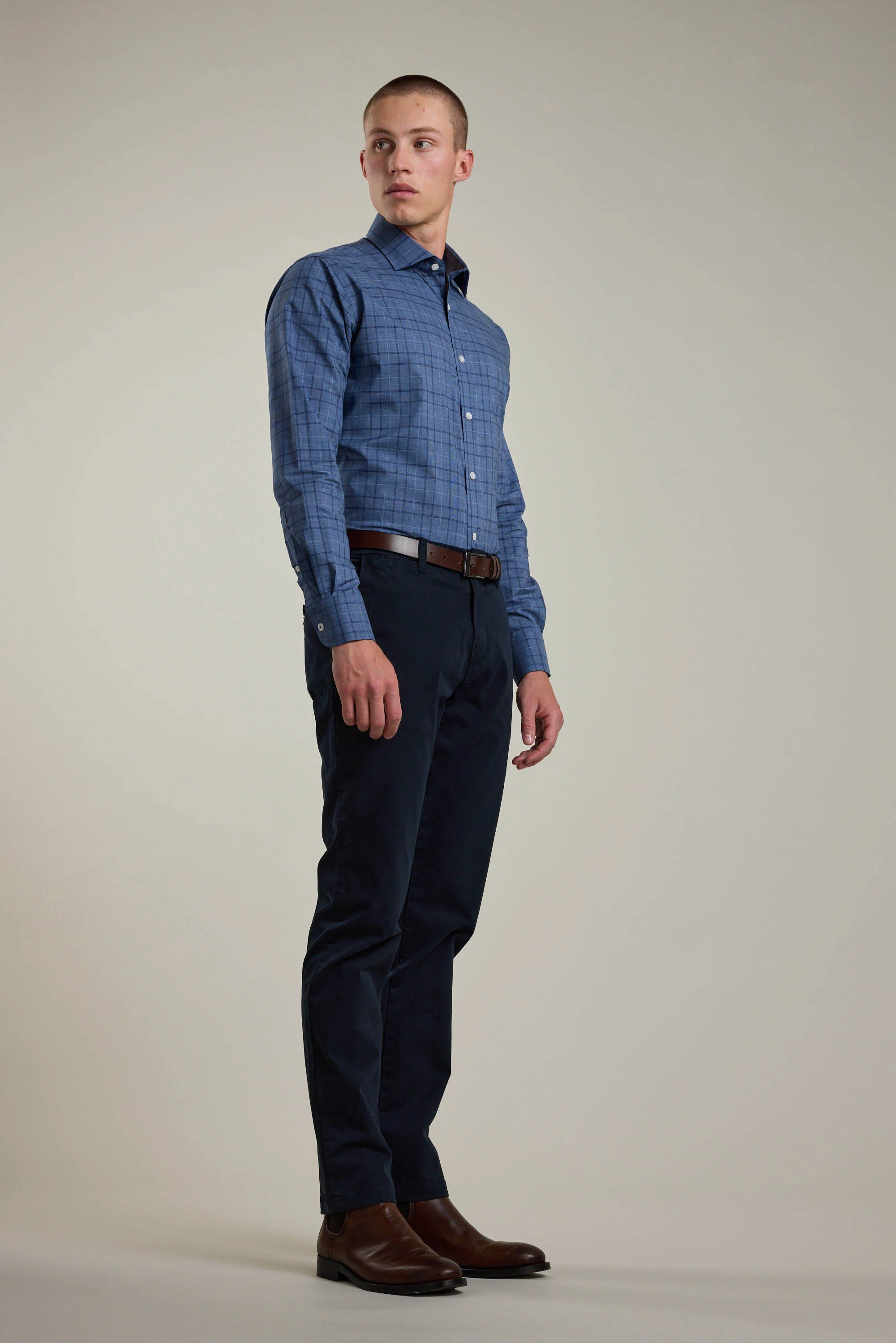 Marr Check Business Shirt - Image 5