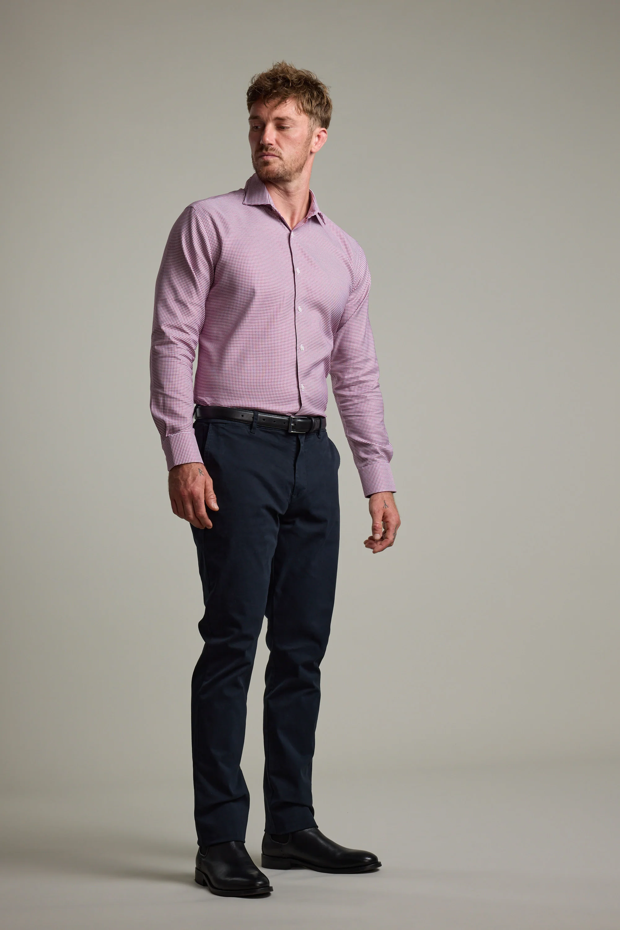 Mitchel Check Business Shirt - Image 3