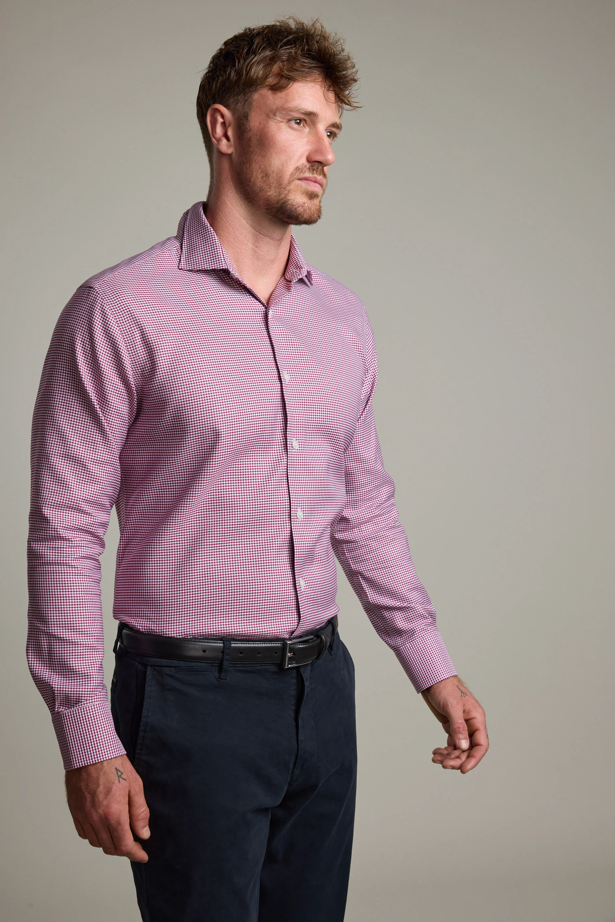 Mitchel Check Business Shirt - Image 4