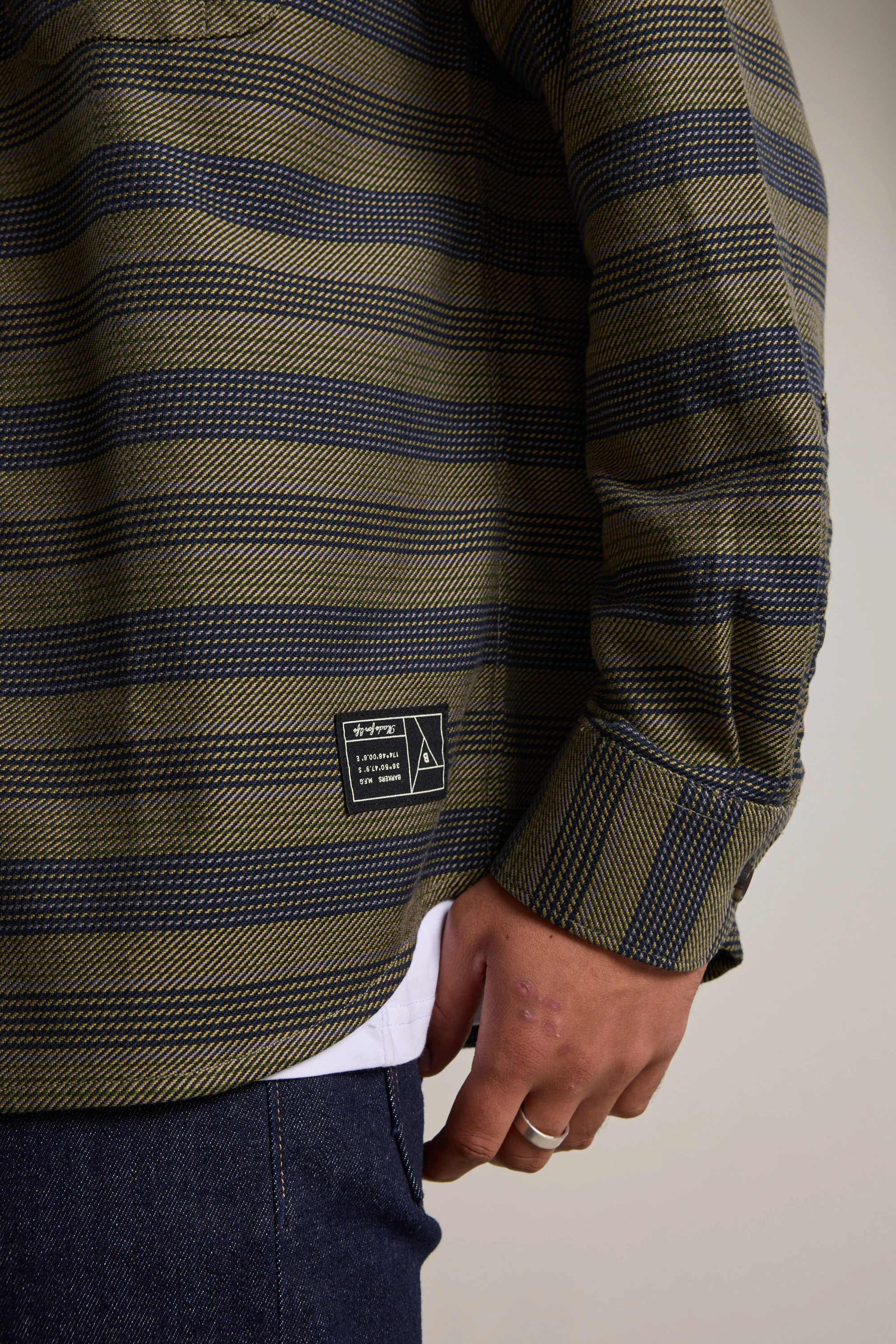 Mossock Stripe Overshirt - Image 5