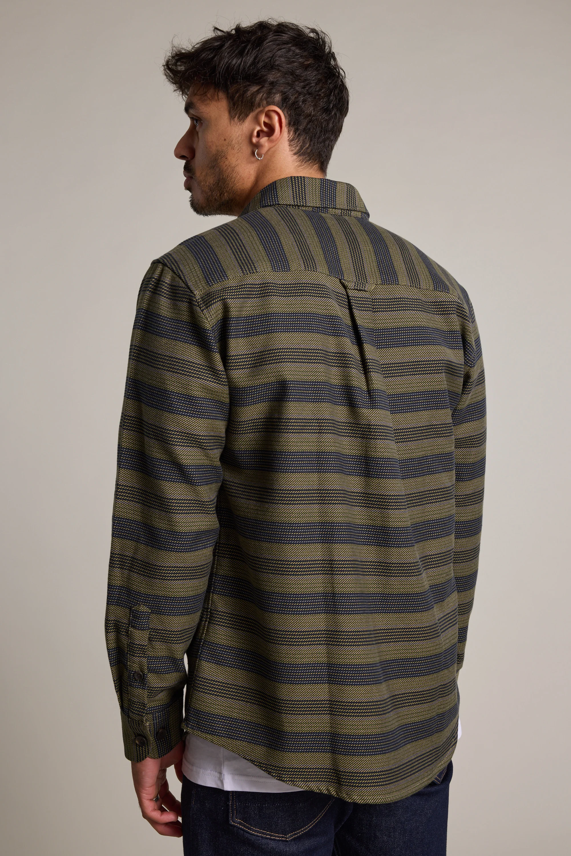 Mossock Stripe Overshirt - Image 6