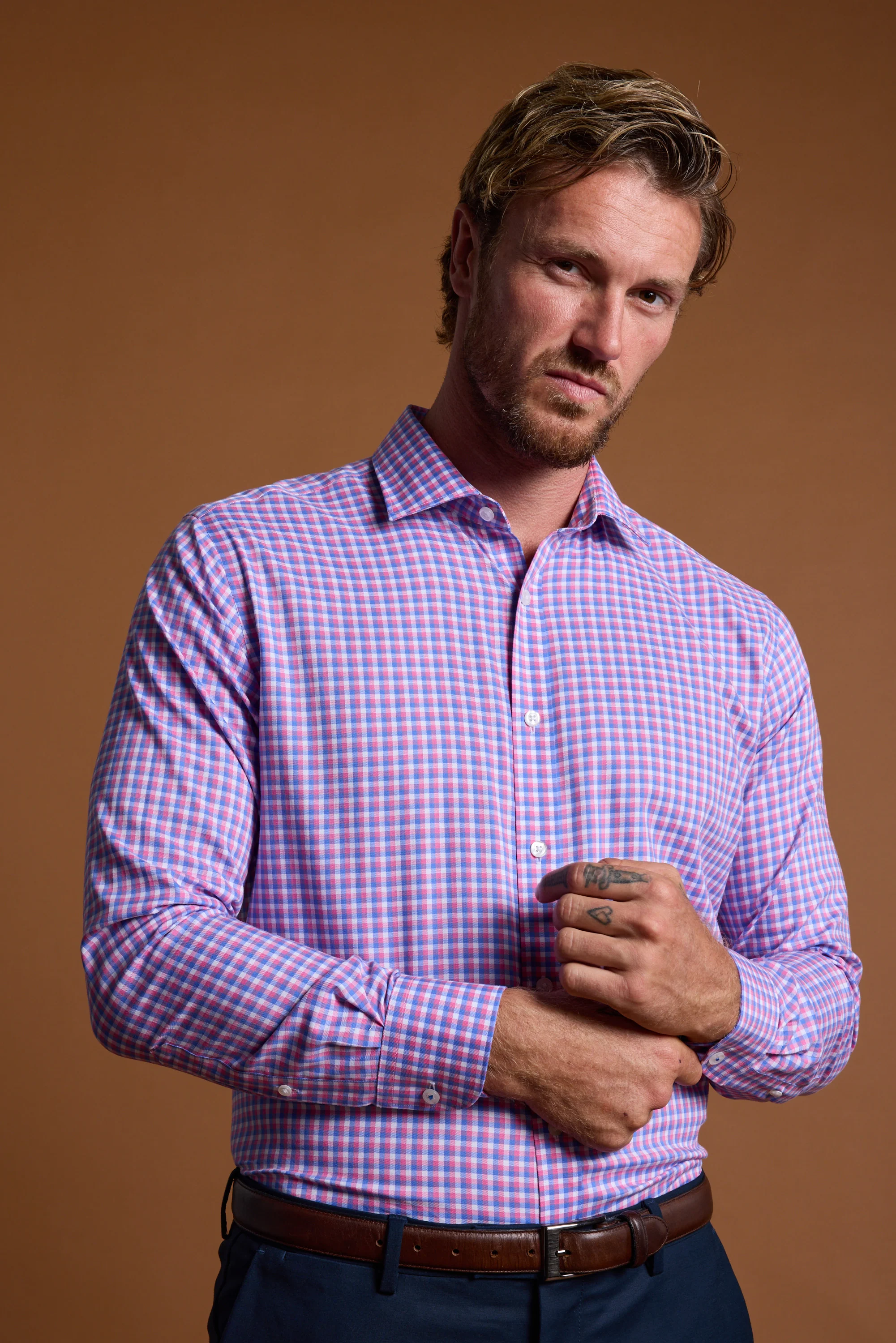 Newhall Check Business Shirt - Image 3