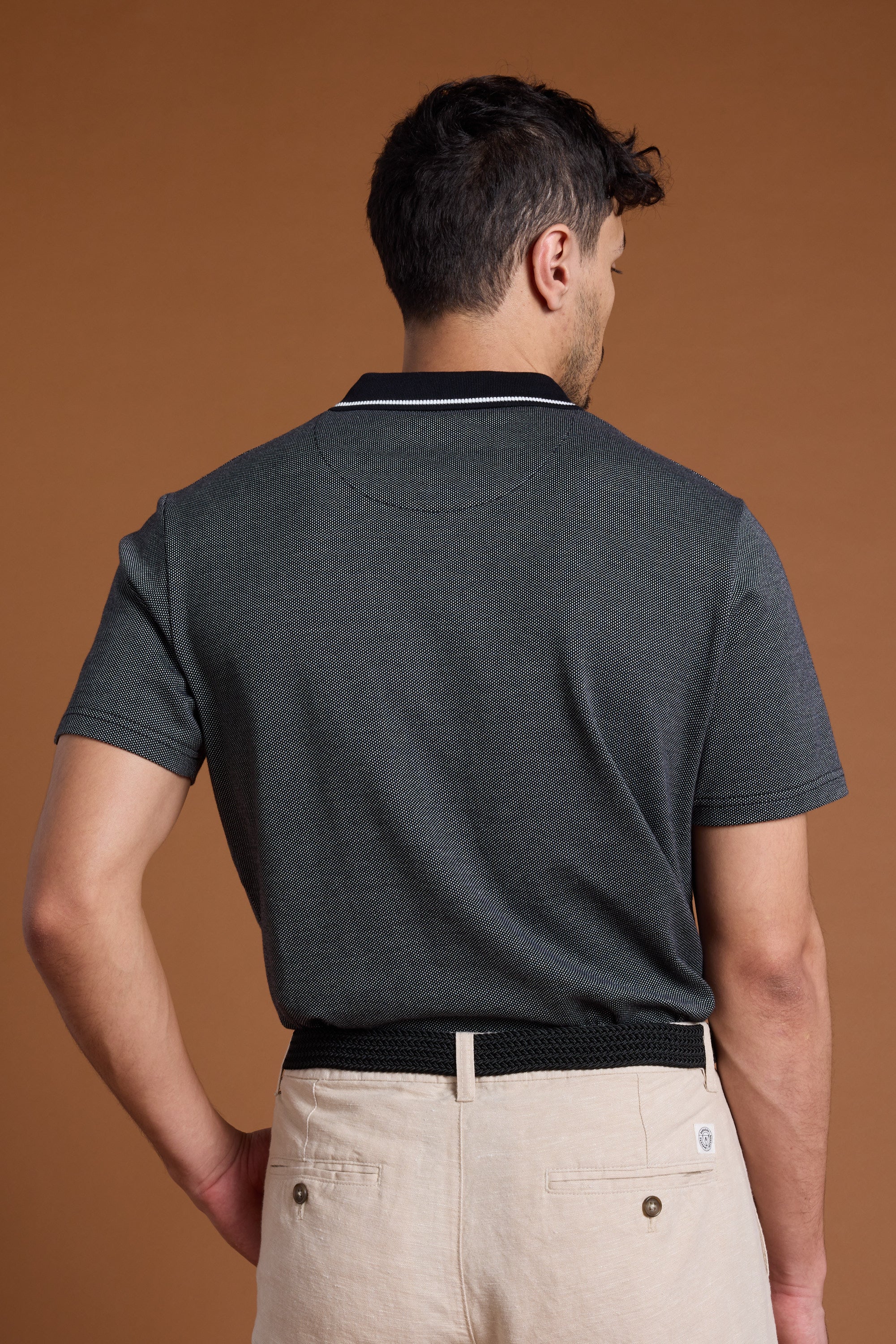 Olson Mercerised Texture Polo - Image 3