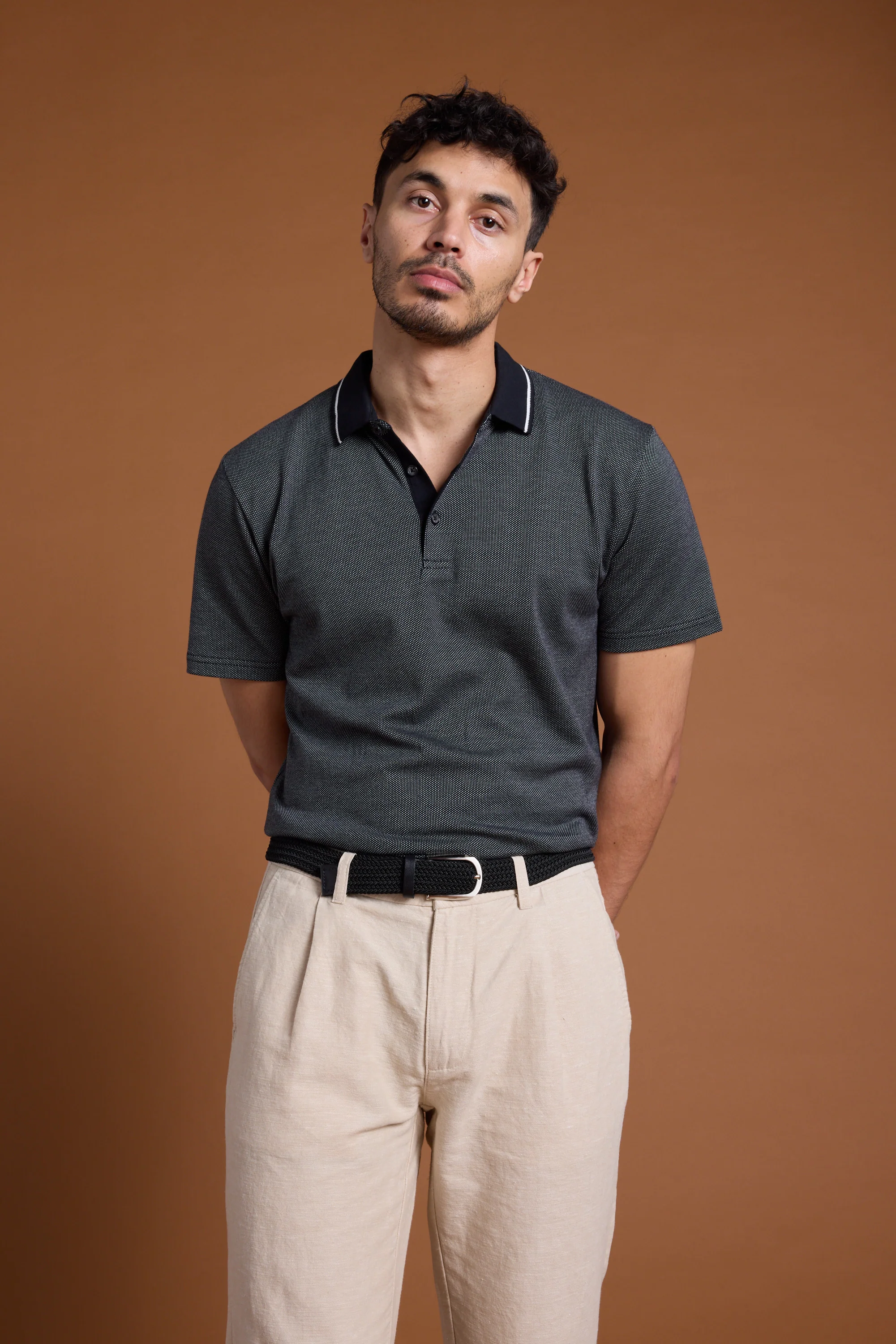 Olson Mercerised Texture Polo - Image 5