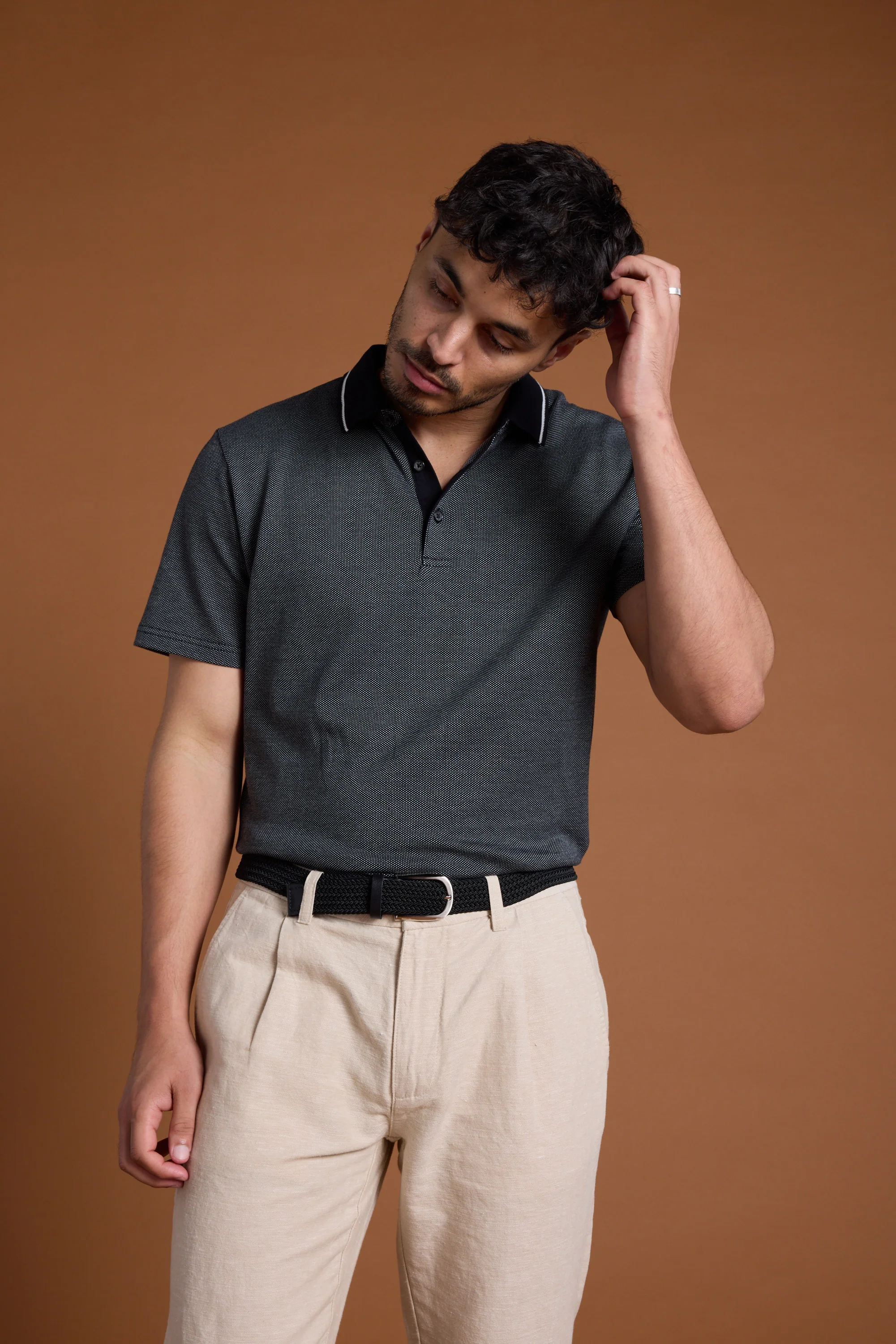 Olson Mercerised Texture Polo - Image 6