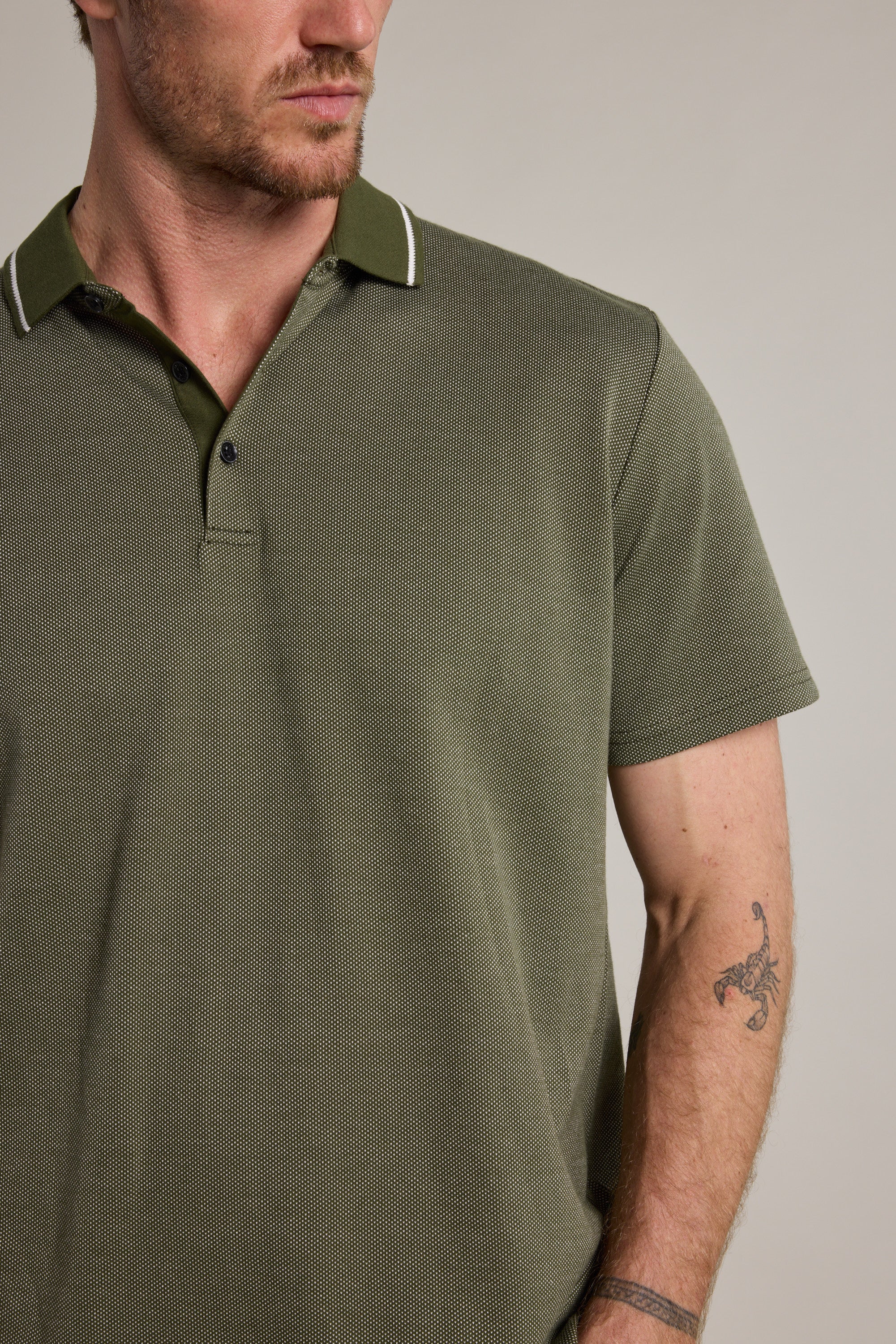 Olson Mercerised Texture Polo - Image 3