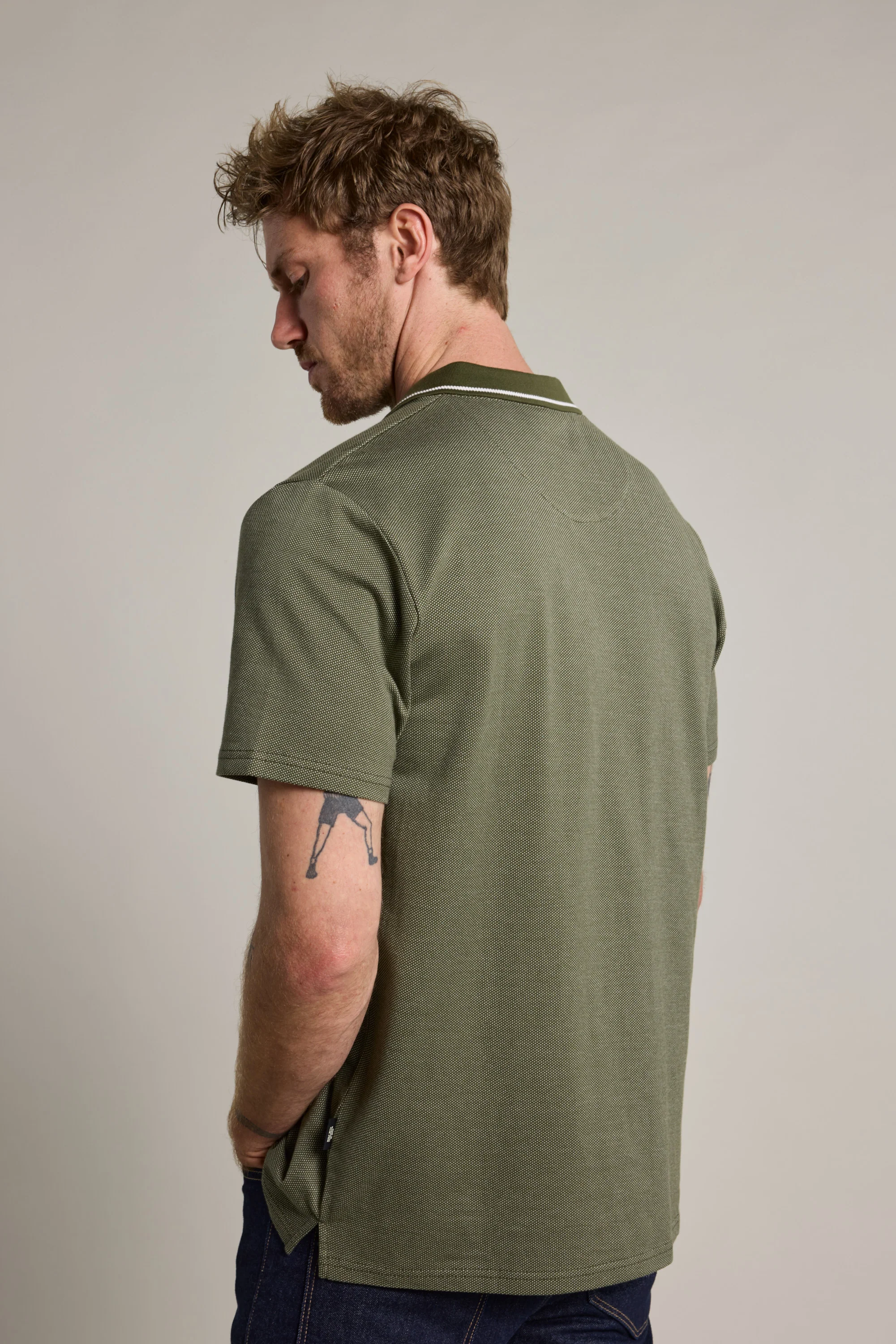 Olson Mercerised Texture Polo - Image 4