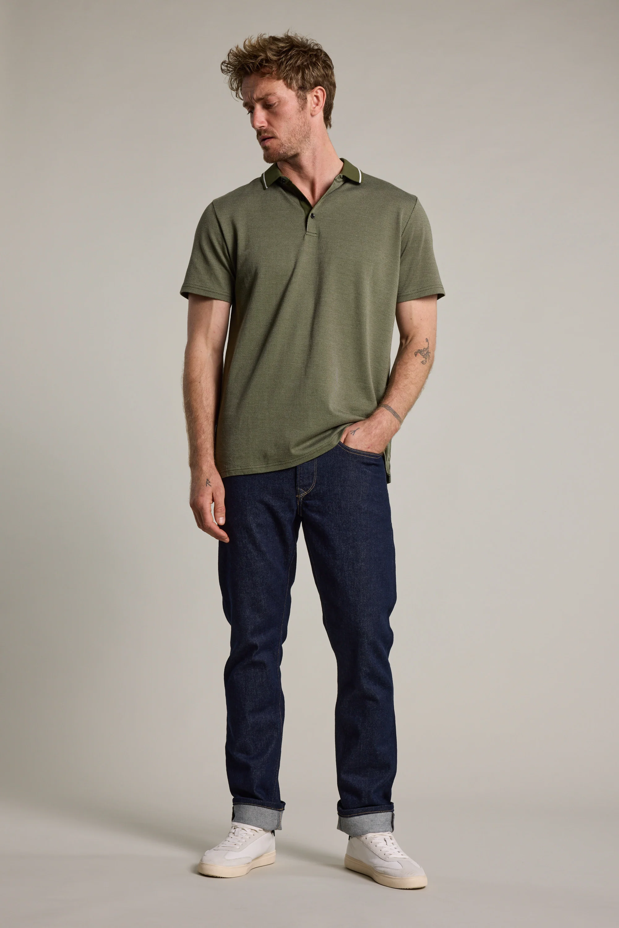 Olson Mercerised Texture Polo - Image 5