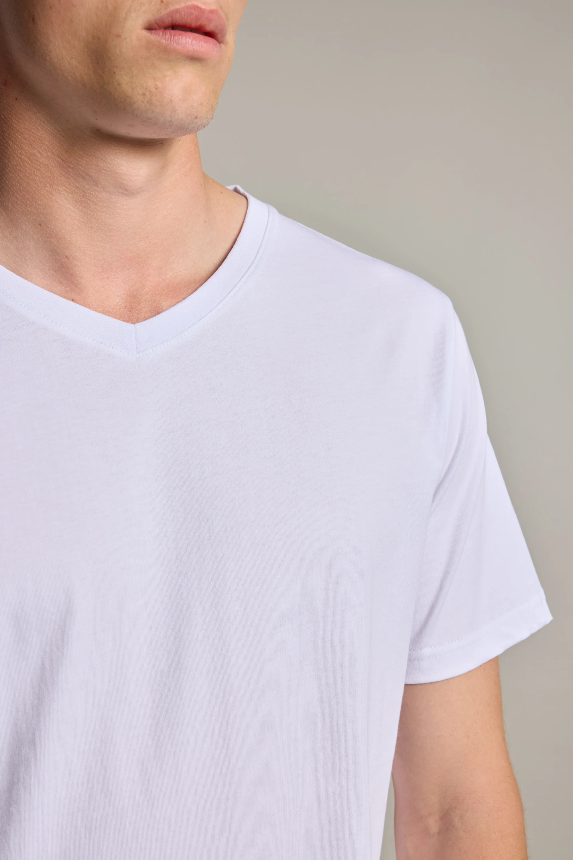Organic Cotton V Neck Tee - Image 3