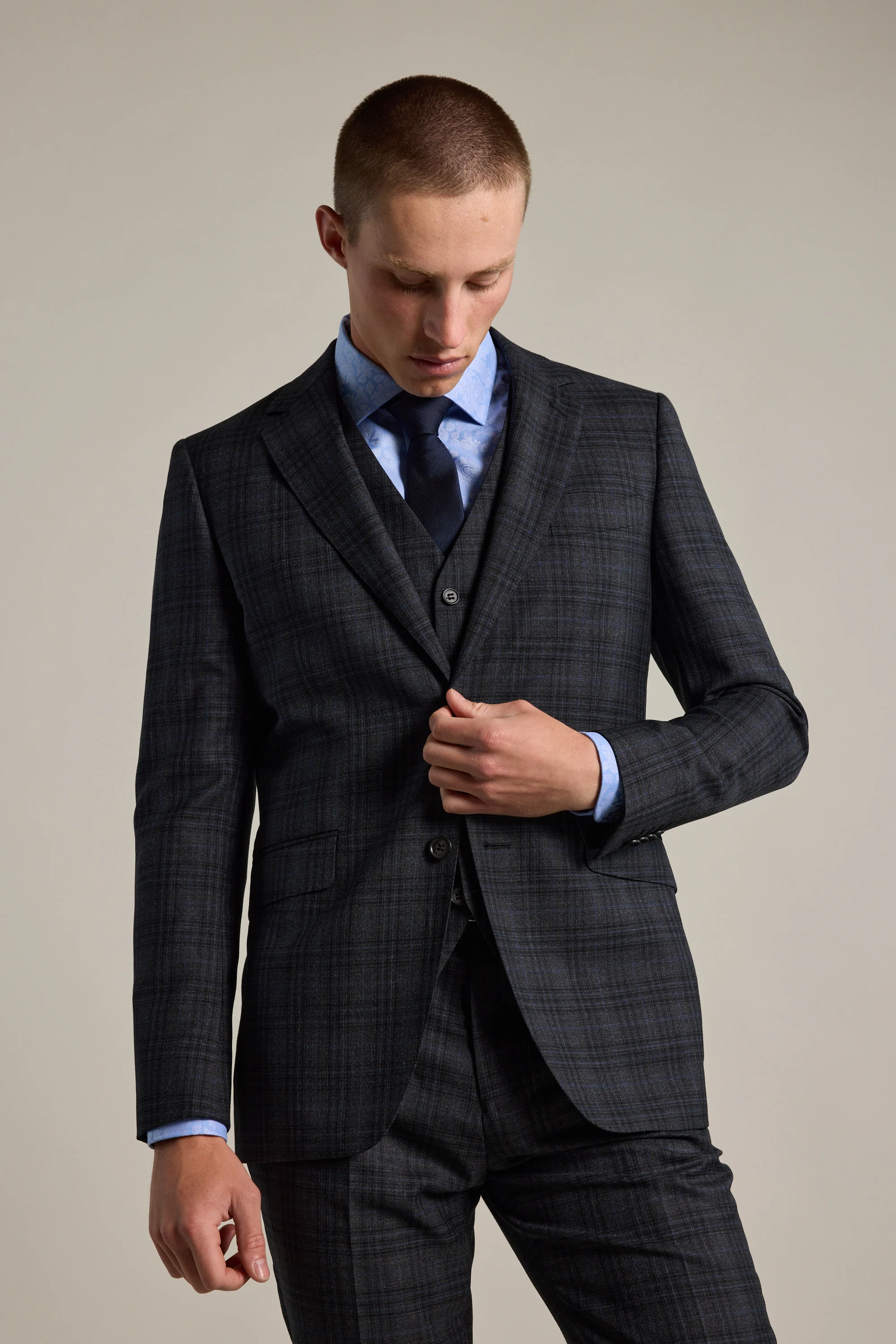 Osborn Check Suit Jacket - Image 4