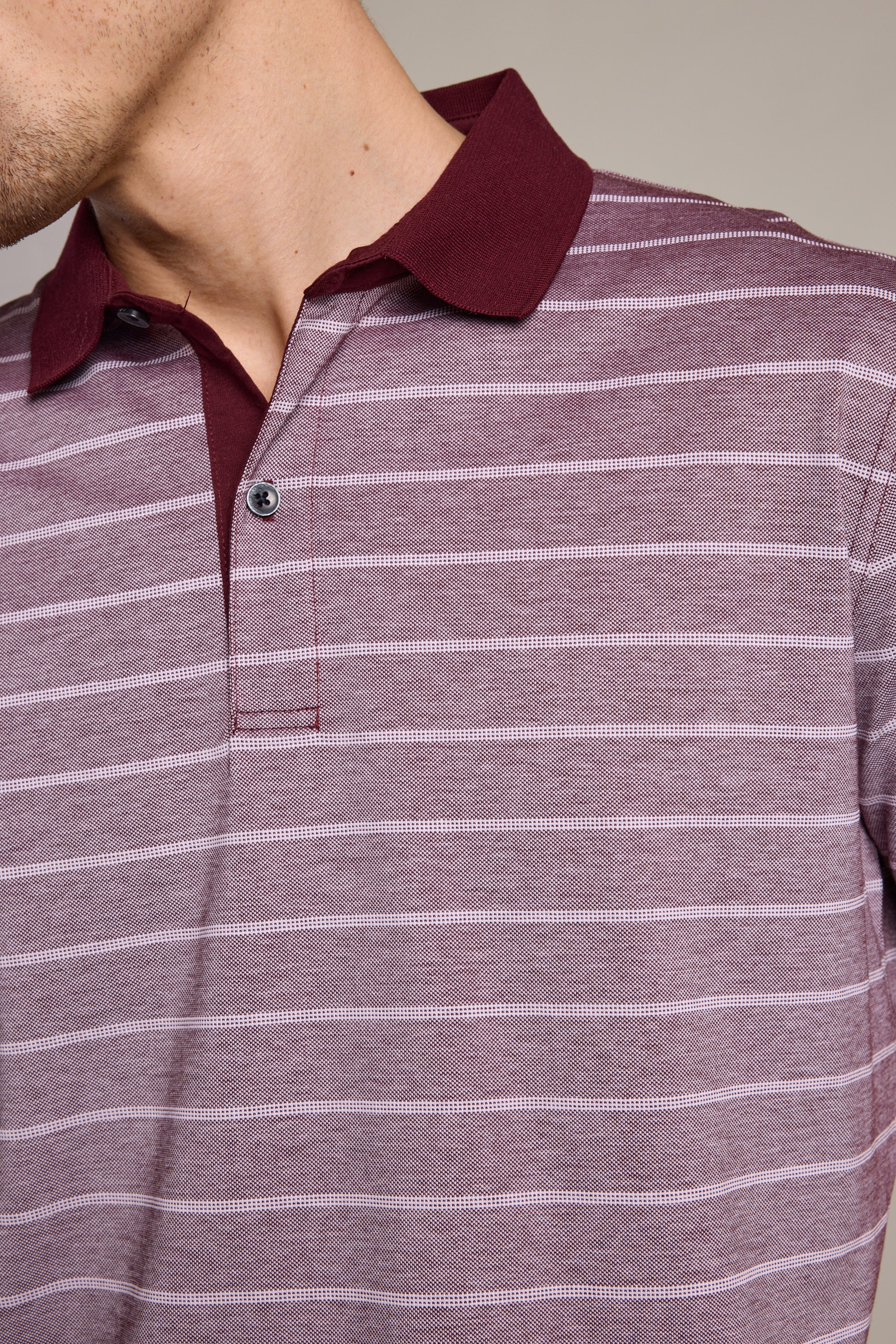 Oxley Mercerised Stripe Polo - Image 2
