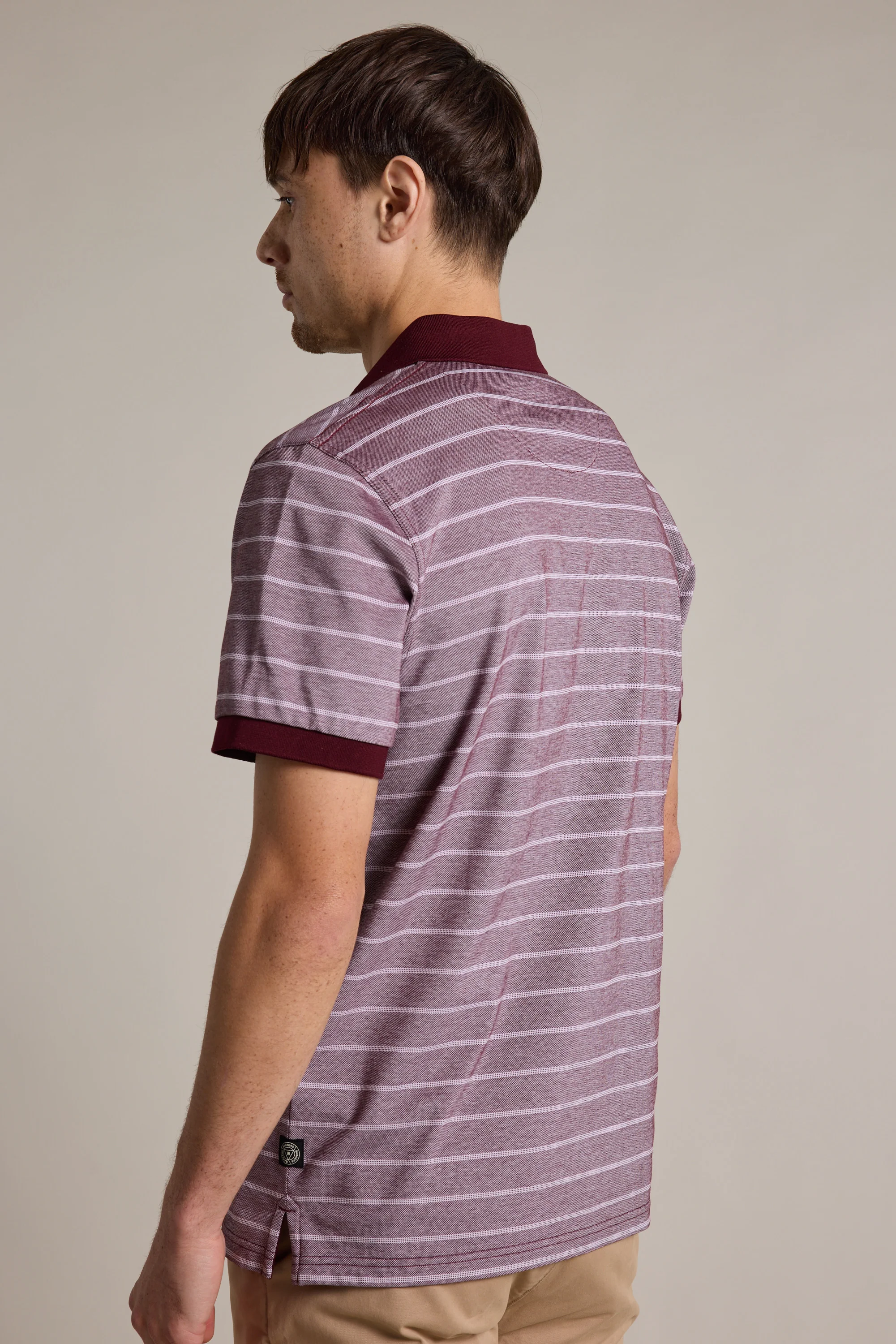 Oxley Mercerised Stripe Polo - Image 4