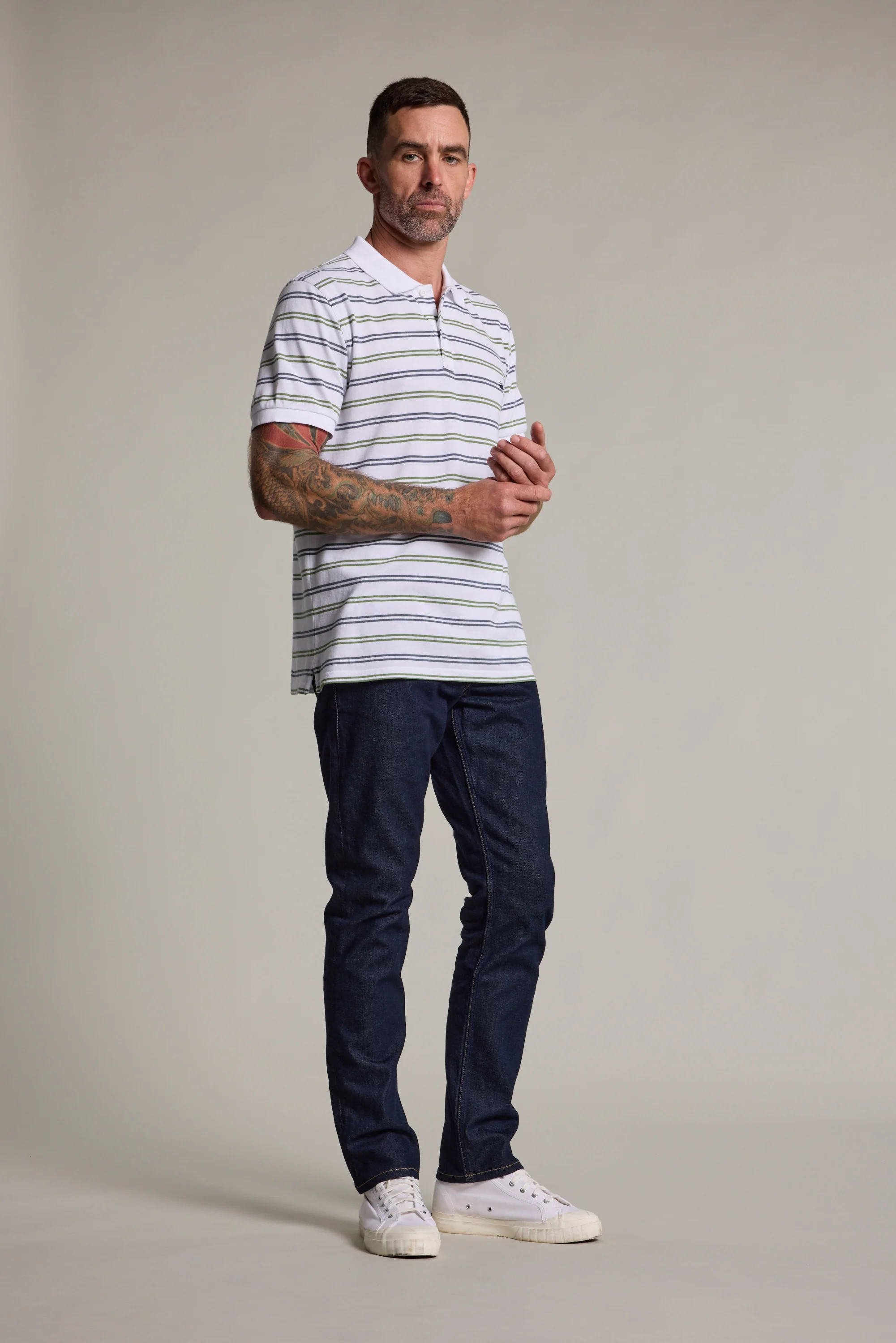 Regent Pique Stripe Polo - Image 4