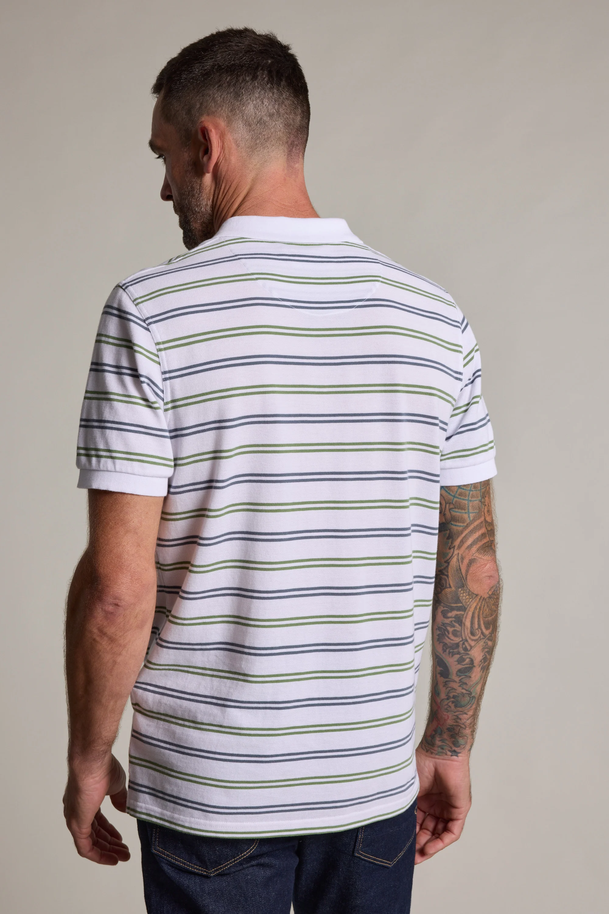 Regent Pique Stripe Polo - Image 5