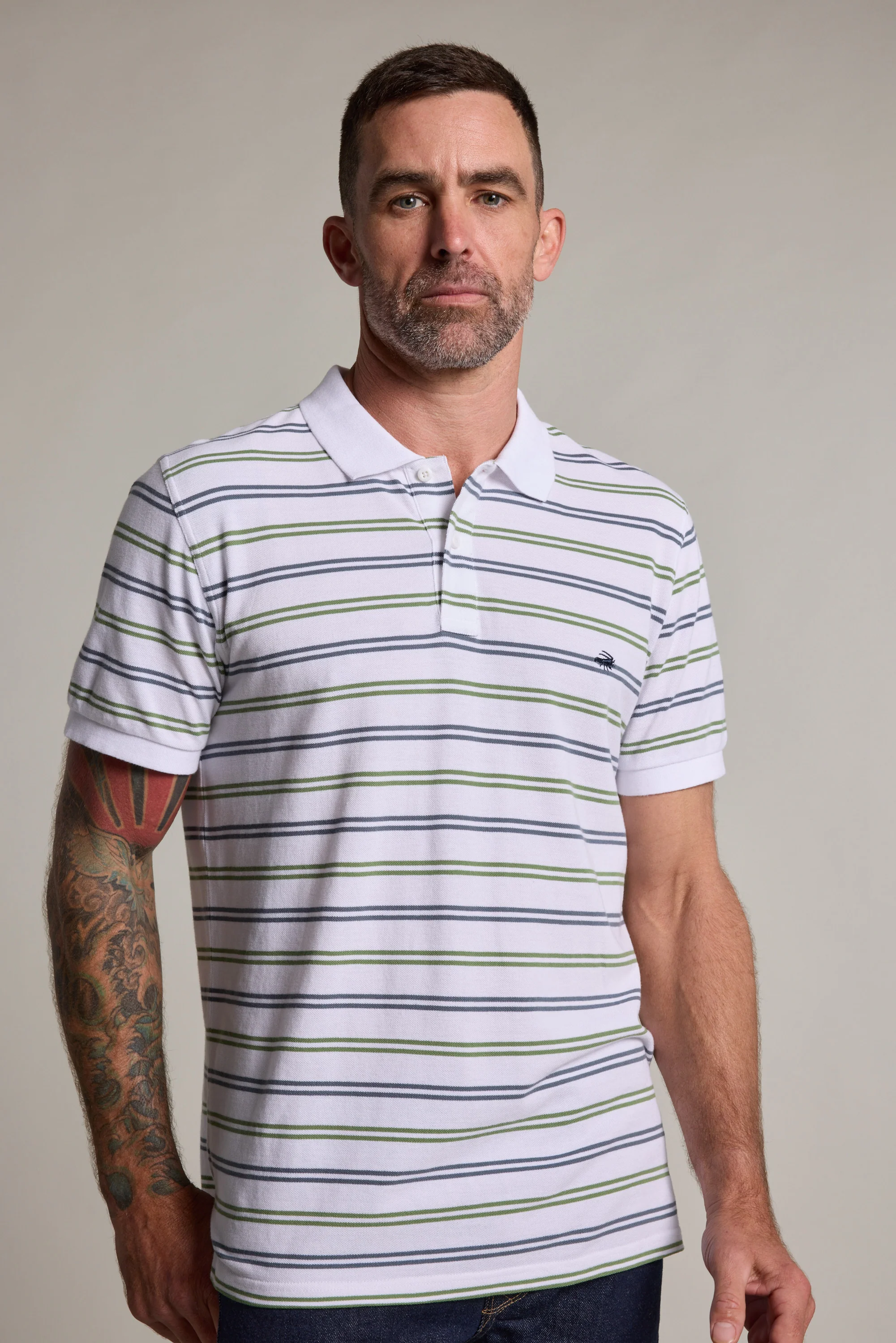 Regent Pique Stripe Polo - Image 6