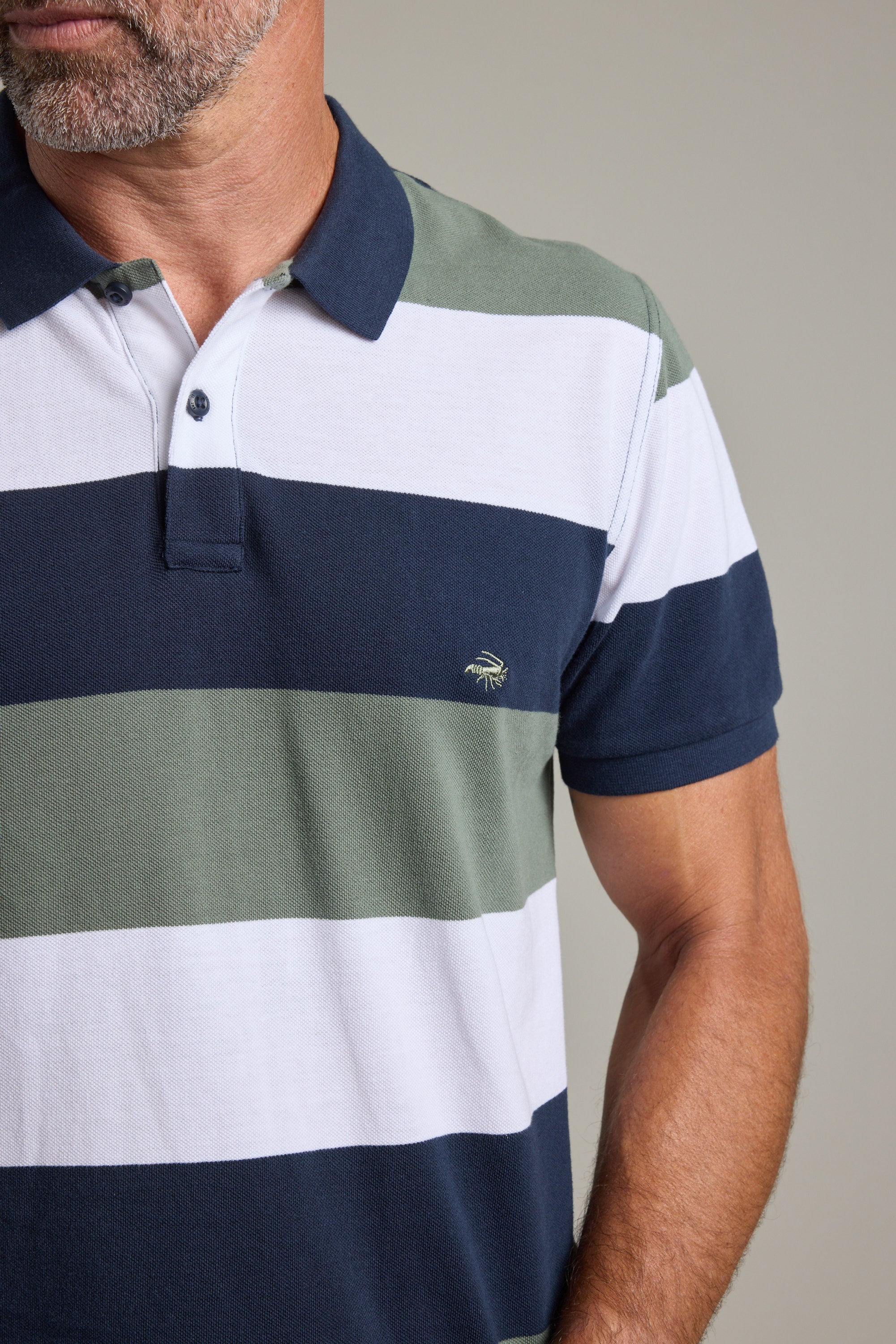 Regent Pique Stripe Polo - Image 4