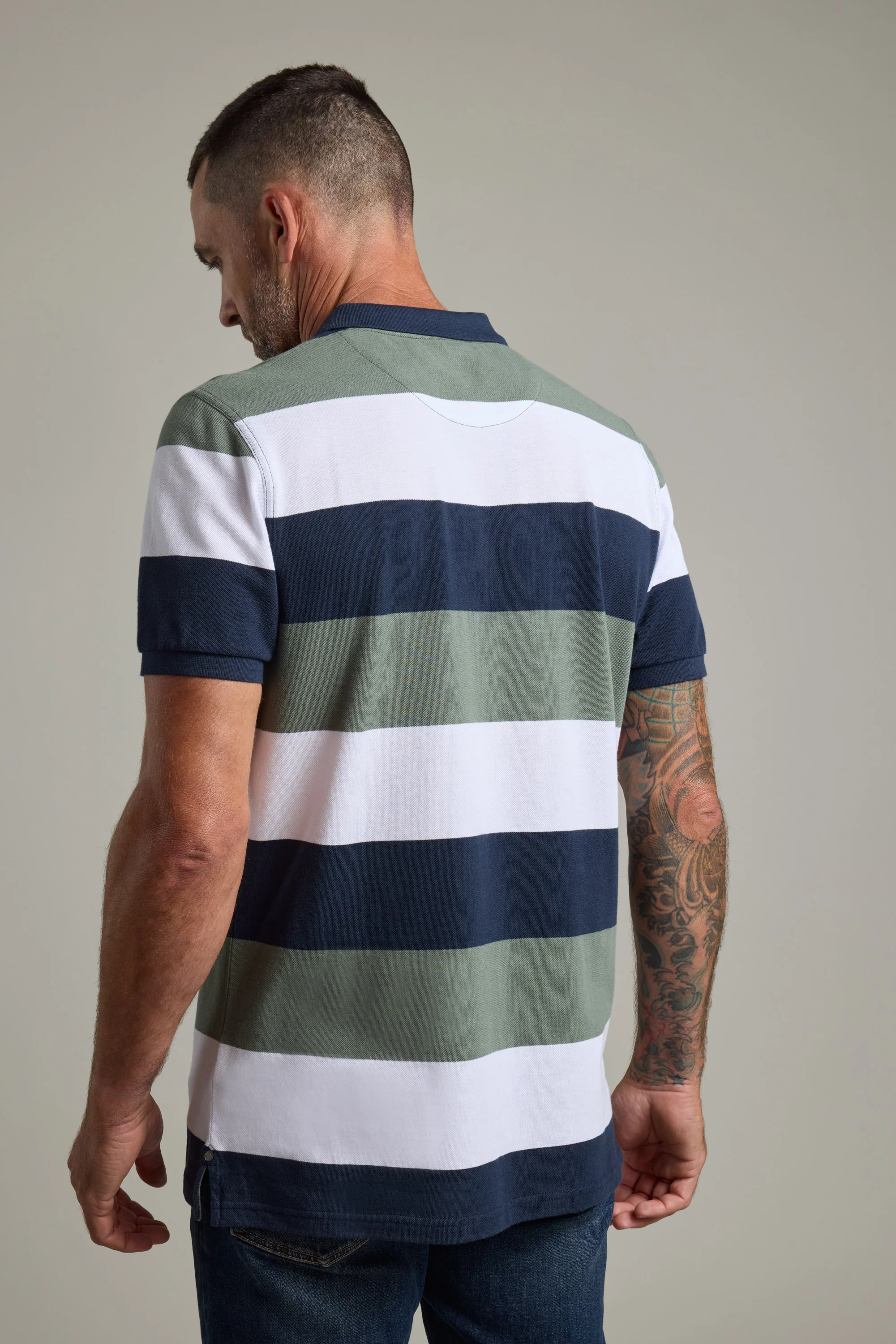 Regent Pique Stripe Polo - Image 5