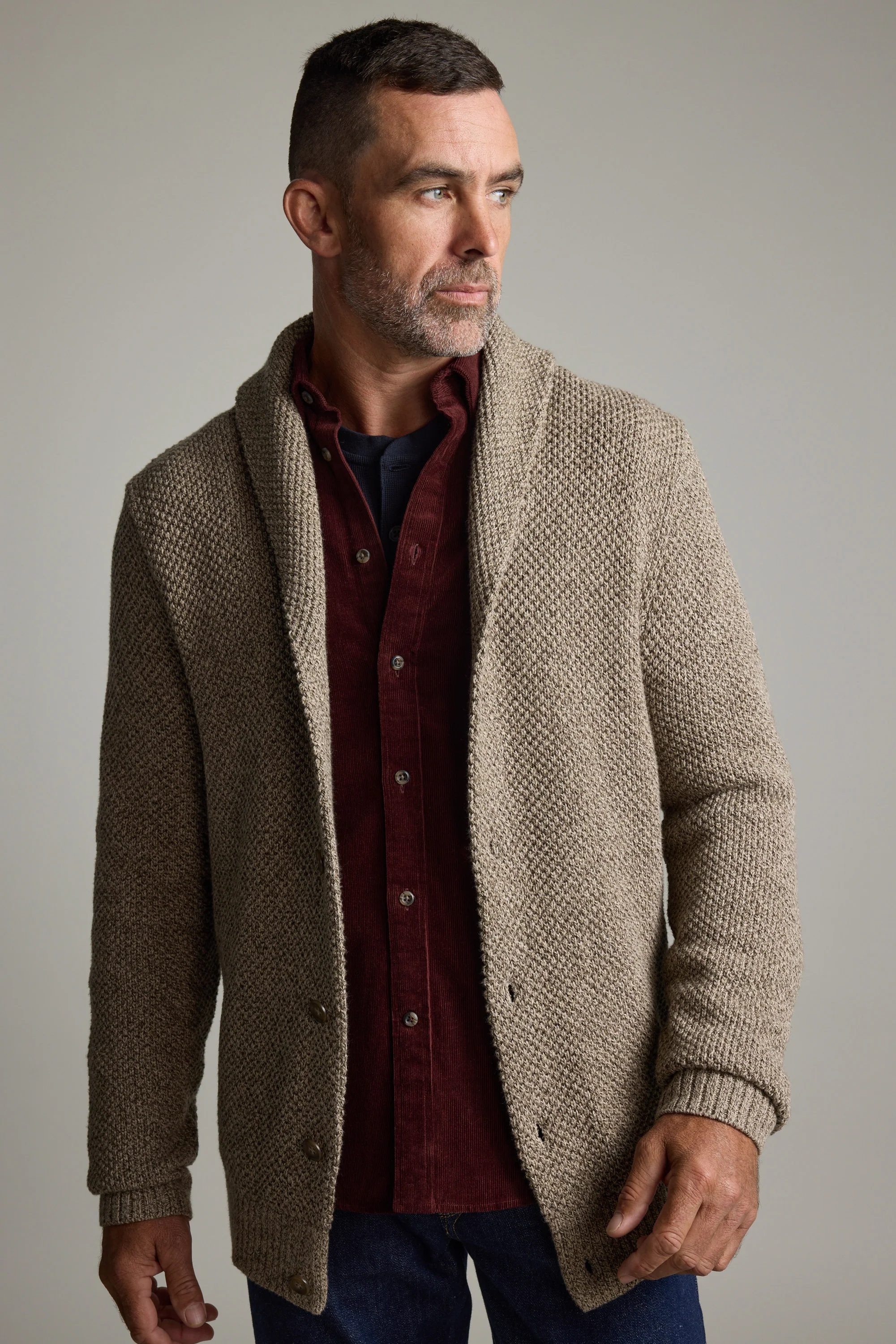 Rudder Cotton Shawl Cardi - Image 6