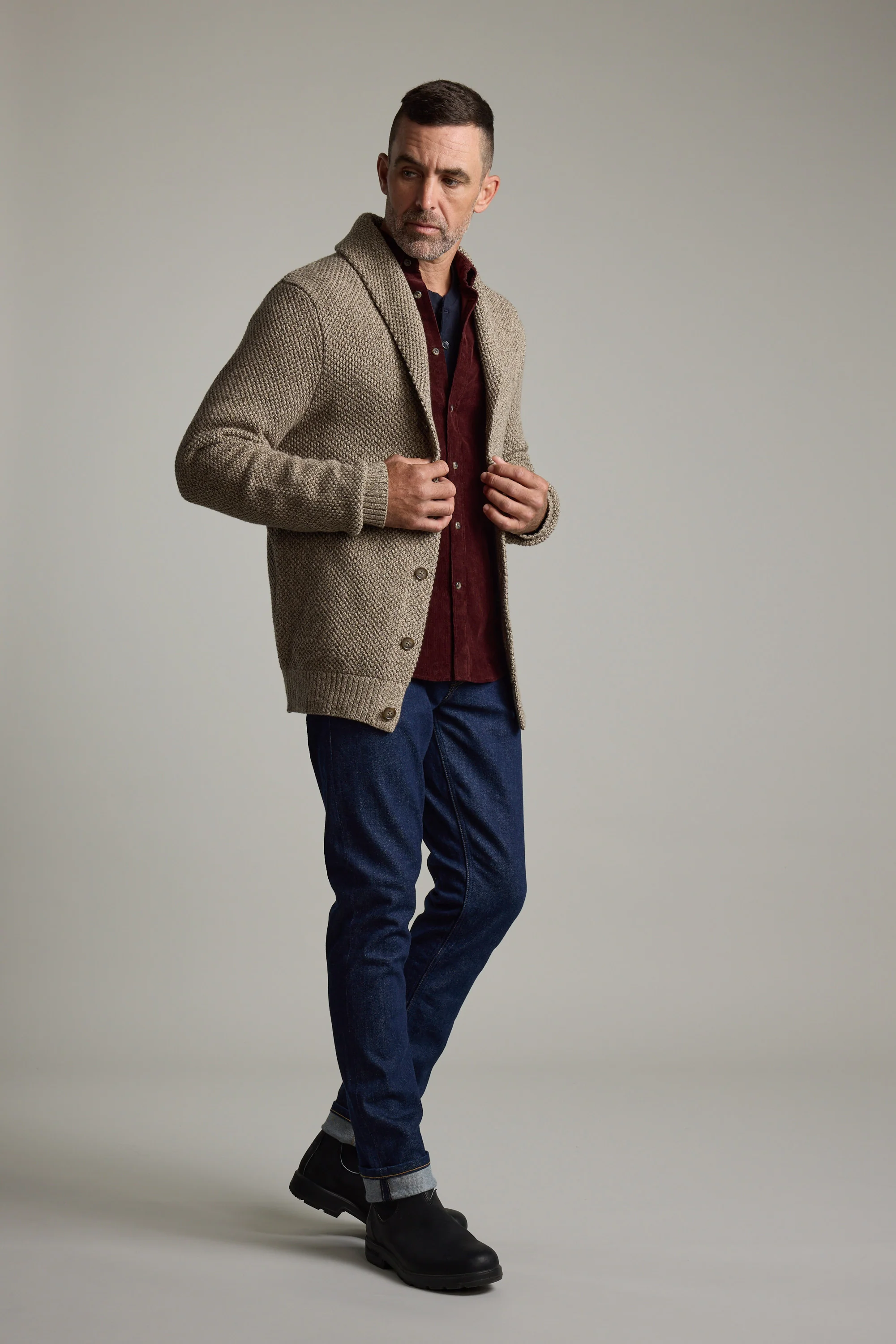 Rudder Cotton Shawl Cardi - Image 7