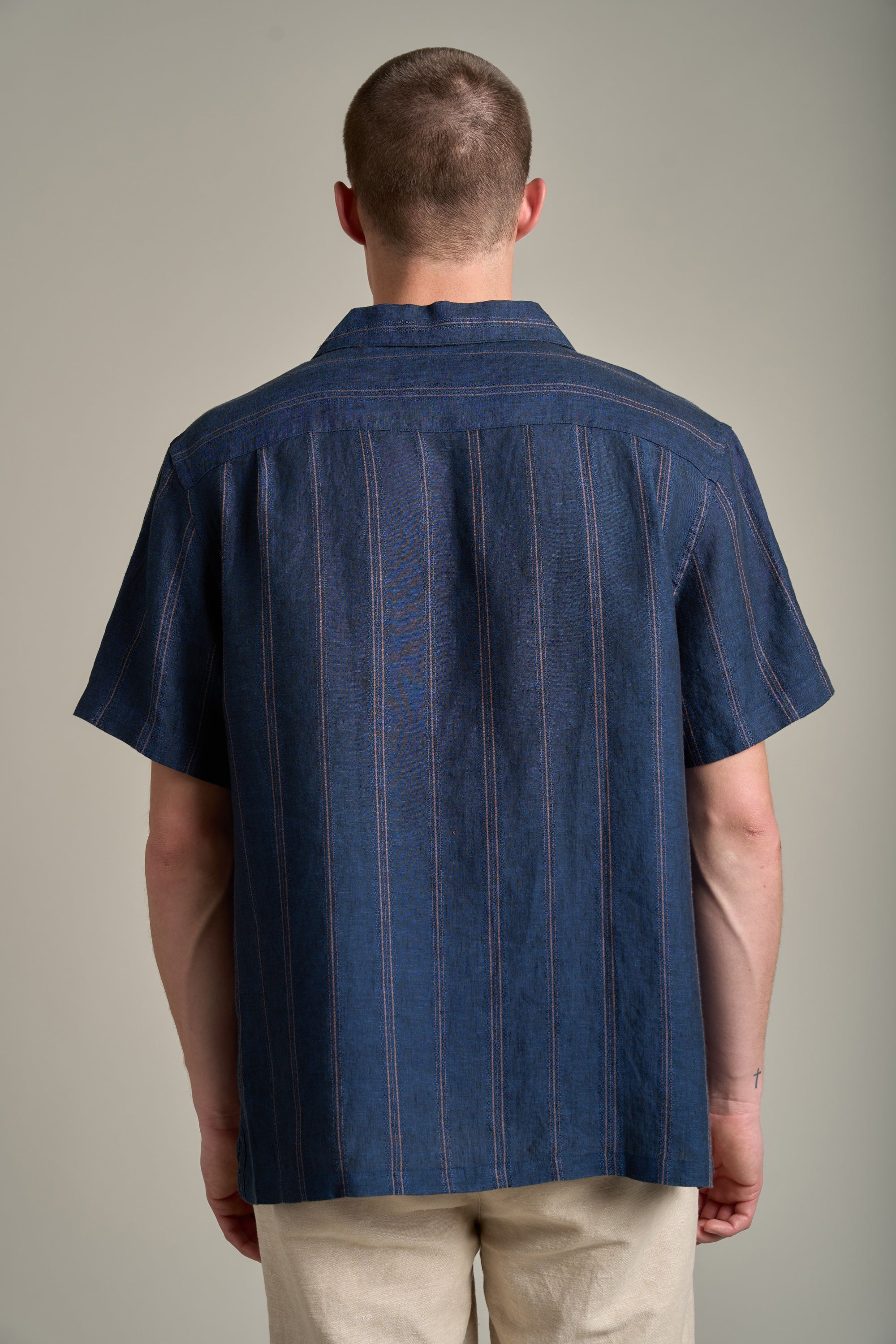 Seaway Linen Stripe Cuban Shirt - Image 6