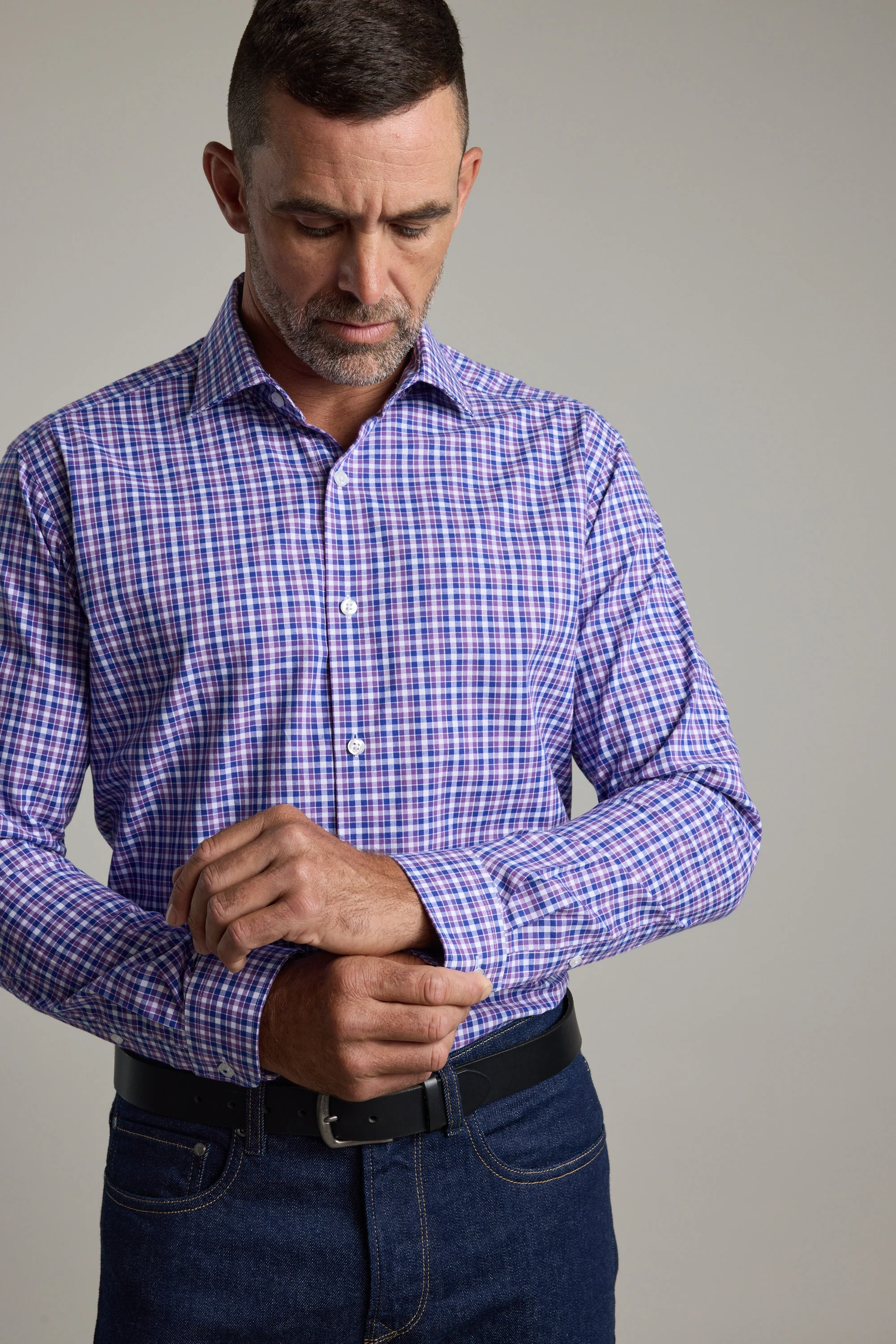 Stockton Check Business Shirt - Image 5