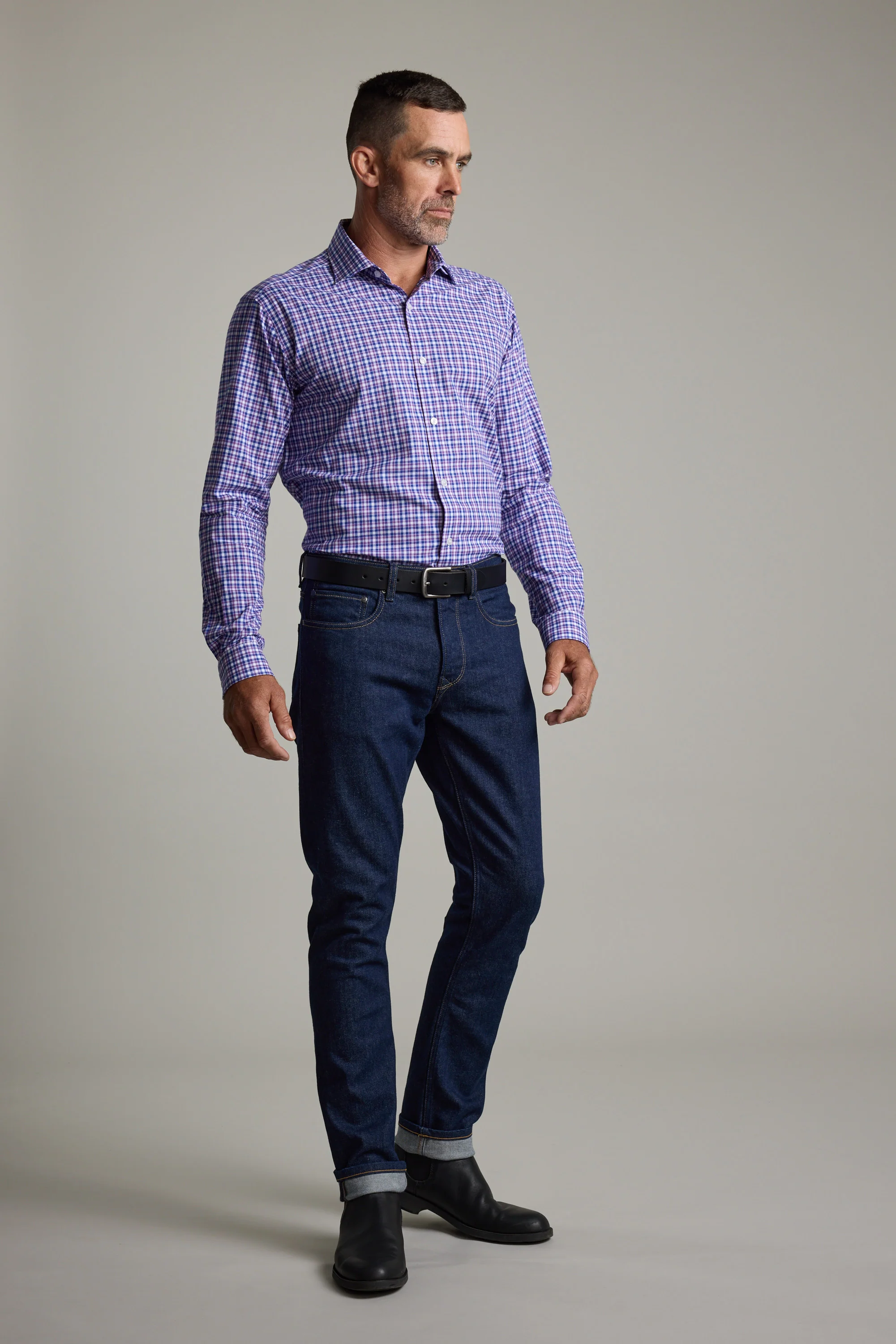 Stockton Check Business Shirt - Image 6