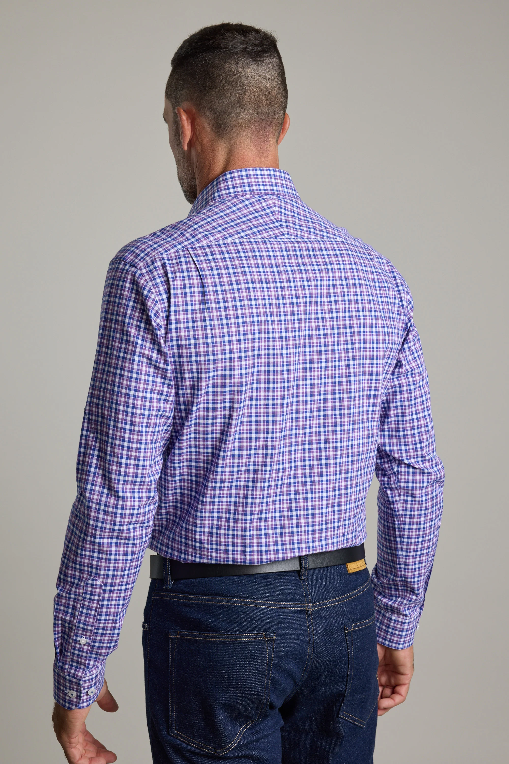 Stockton Check Business Shirt - Image 7