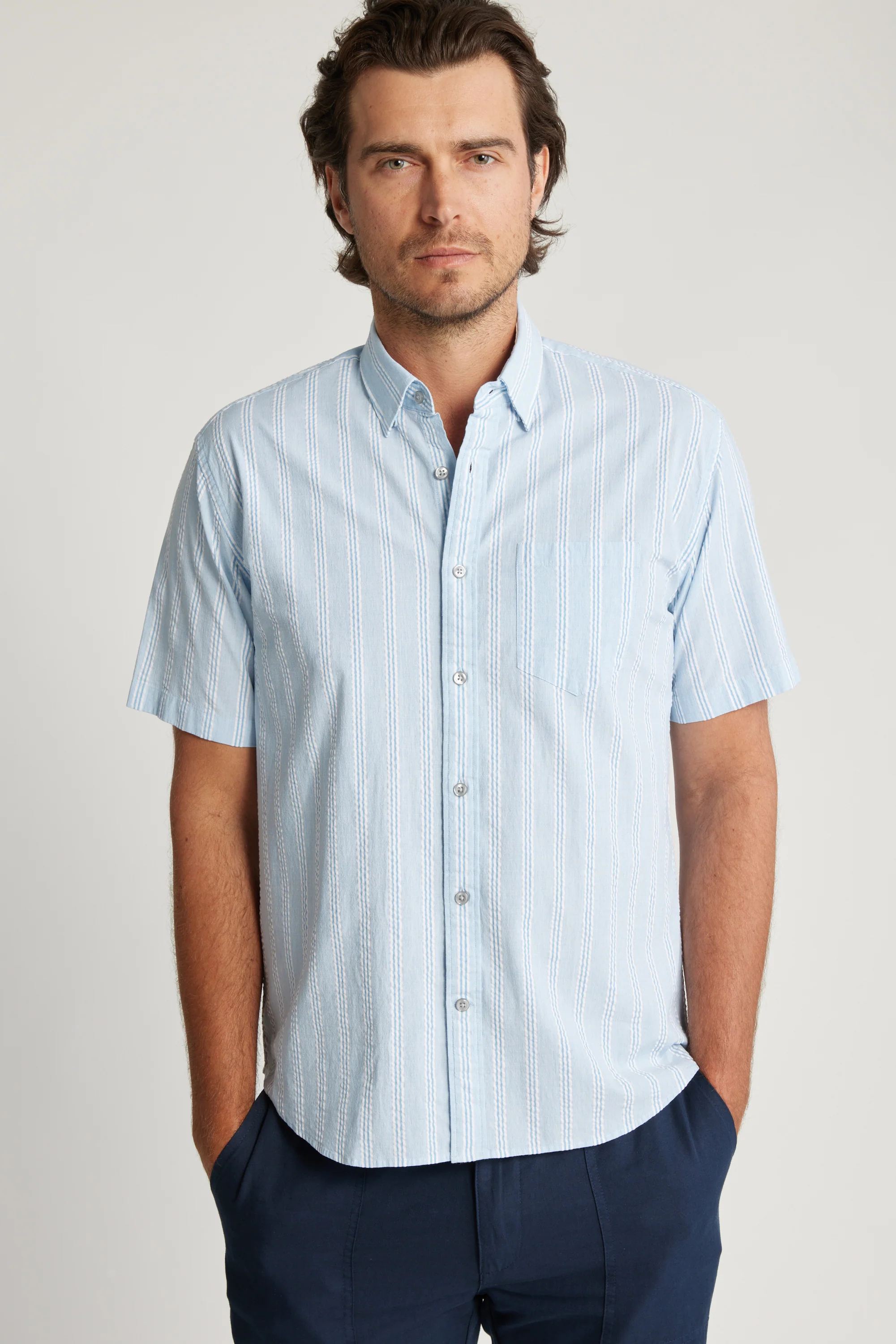 Tara Seersucker Stripe Shirt - Image 4