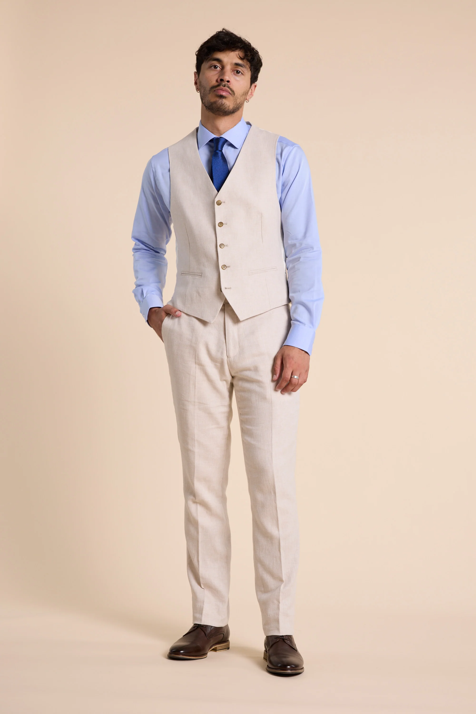 Thompson Textured Linen Pant - Image 5