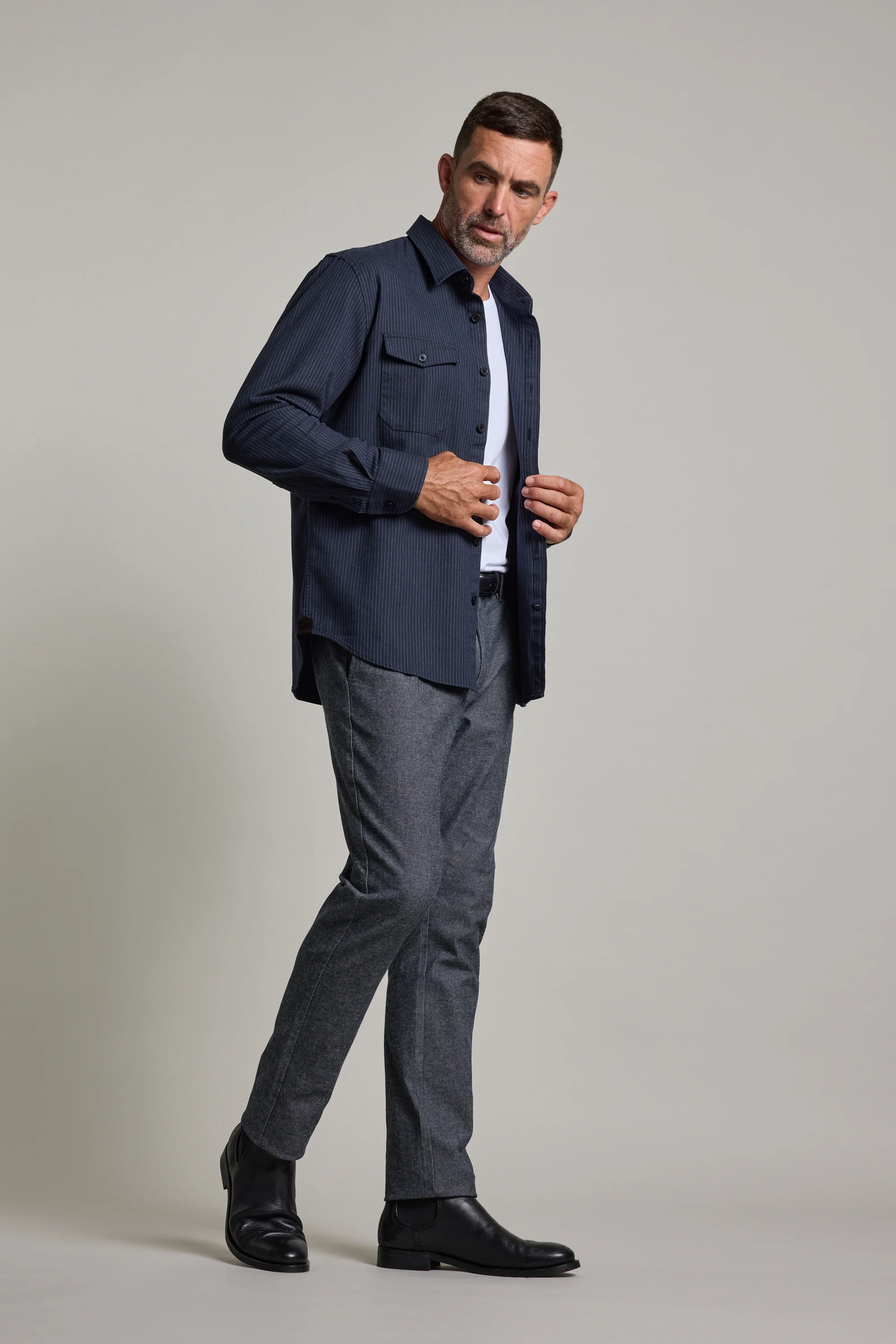 Timothy Stripe Overshirt - Image 2