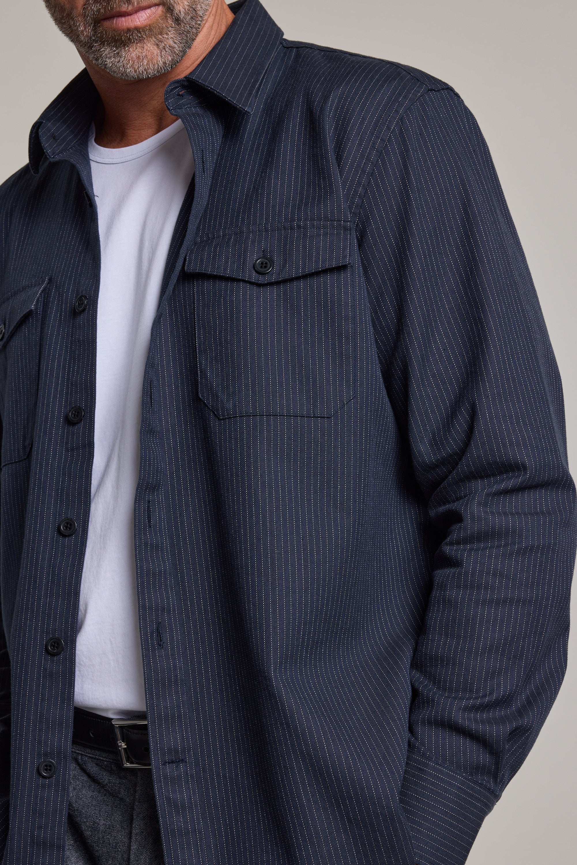 Timothy Stripe Overshirt - Image 3