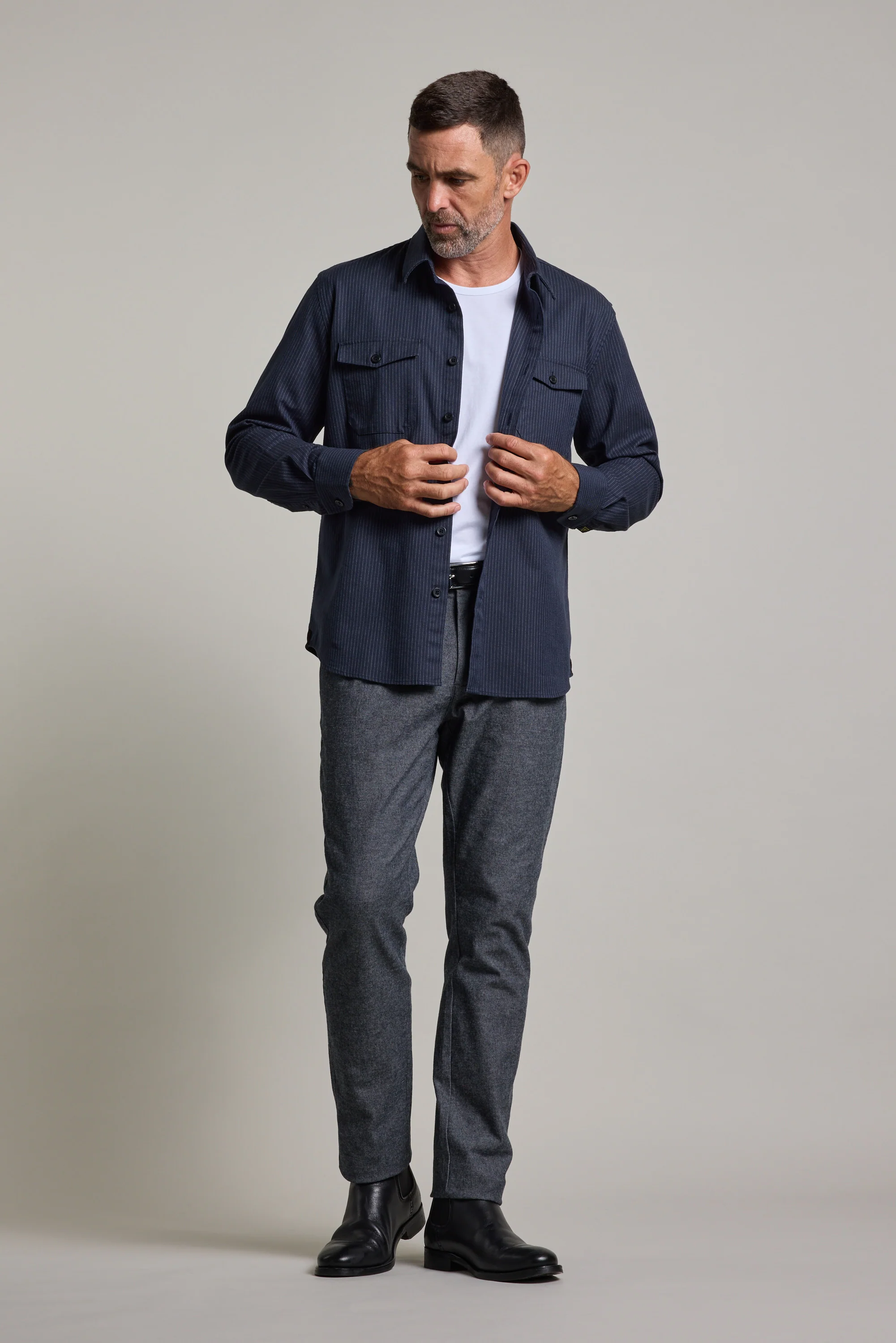 Timothy Stripe Overshirt - Image 5