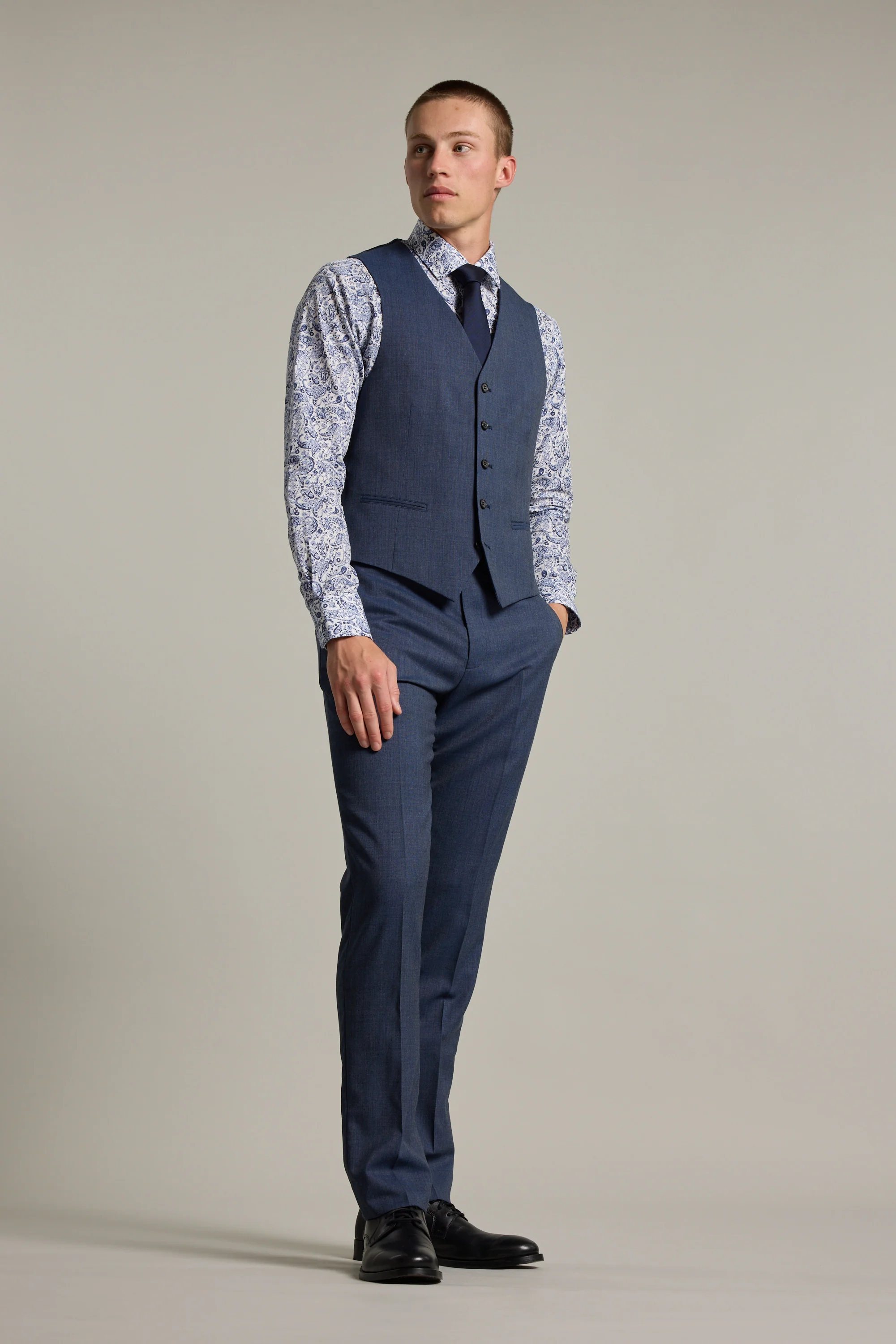 Yeaton Texture Suit Trouser - Image 4